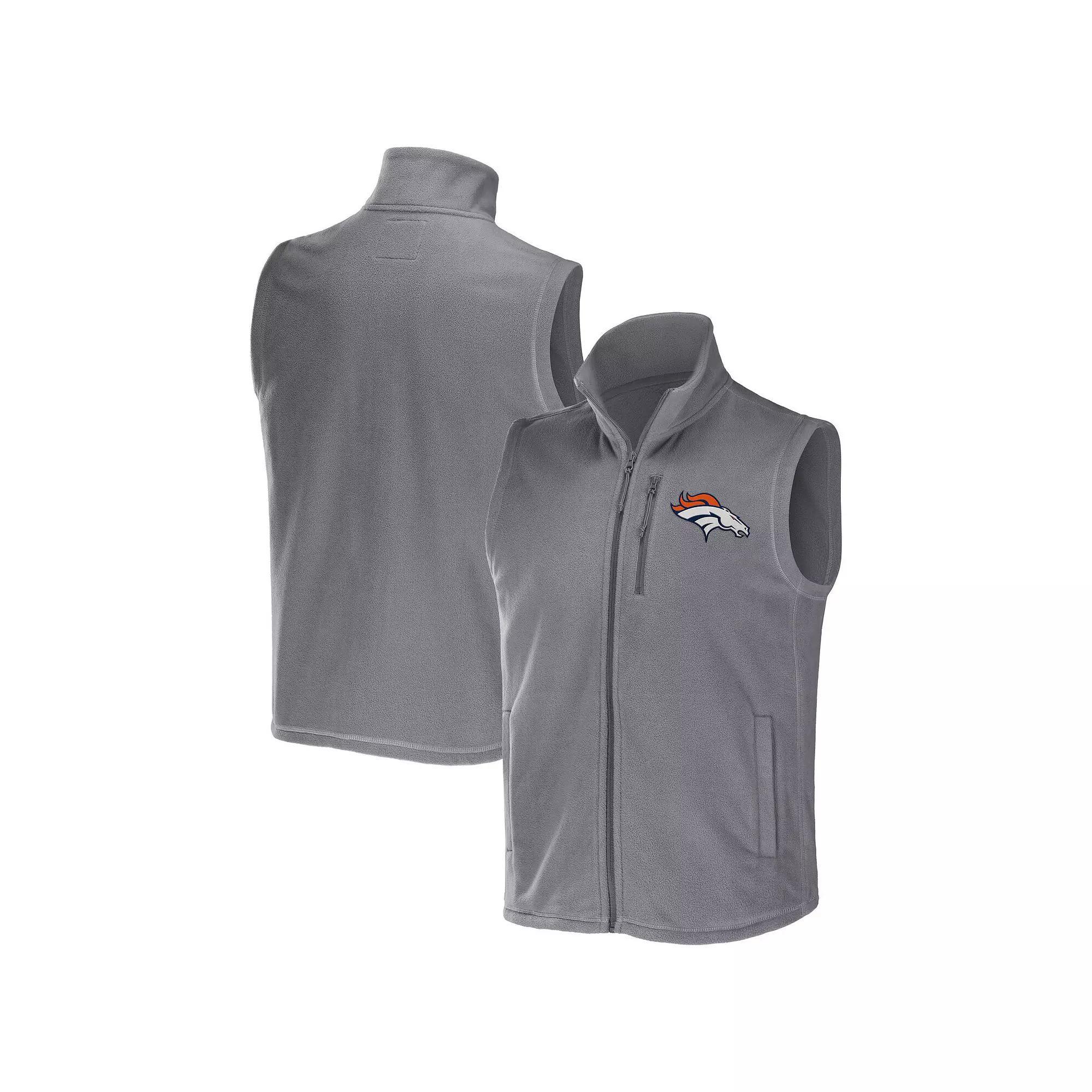Men's NFL x Darius Rucker Collection by Fanatics Gray Cleveland Browns Polar Fleece Full-Zip Vest,  Product Image
