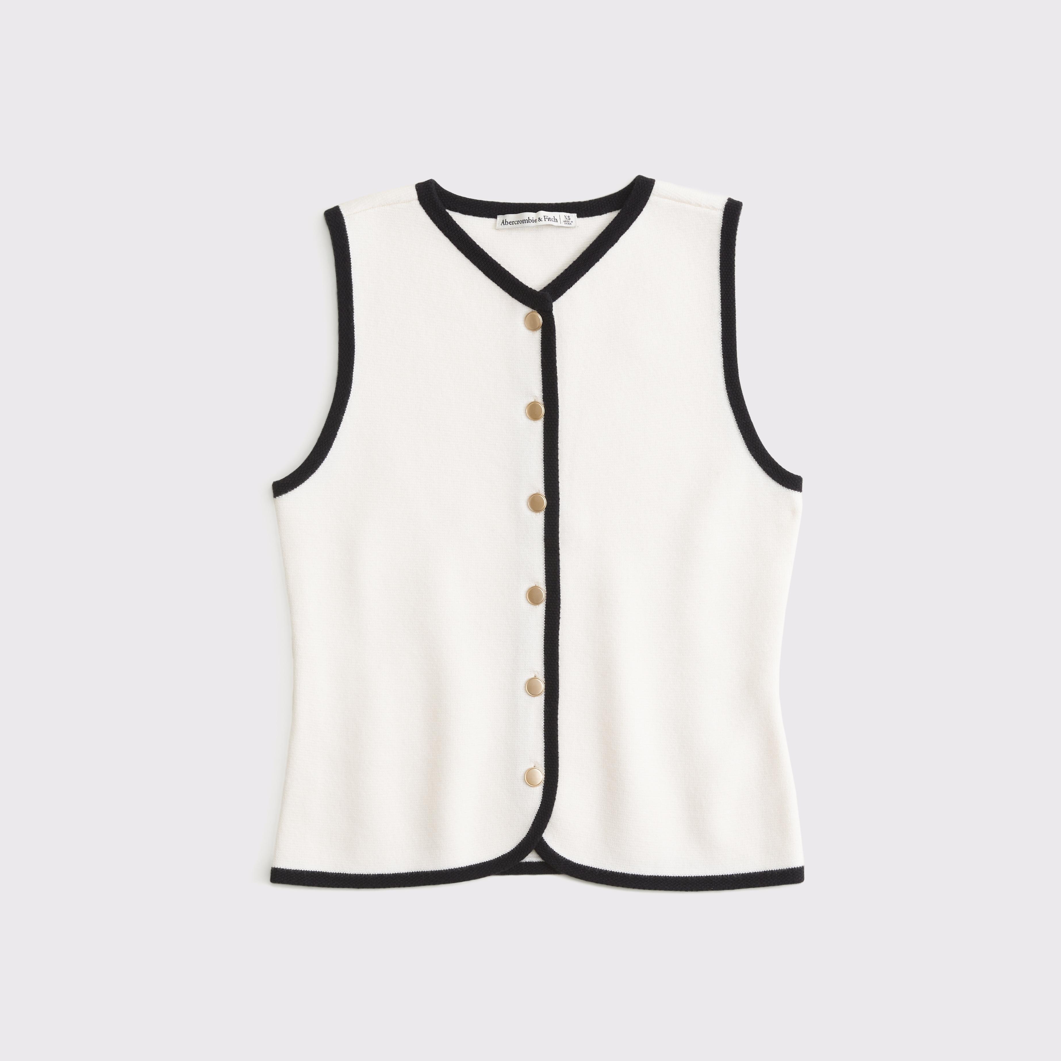 The A&F Mara High-V LuxeLoft Sweater Vest Product Image