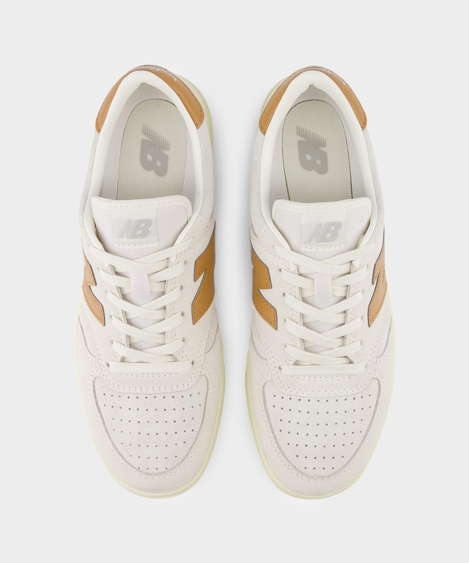 New Balance T500 Court in White + Tan Product Image