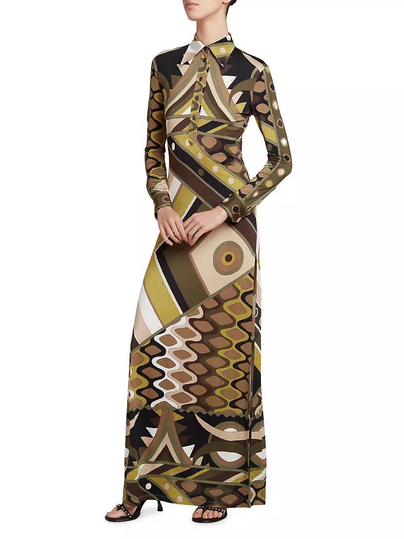 Very Vivara Printed Jersey Satin Maxi Dress Product Image