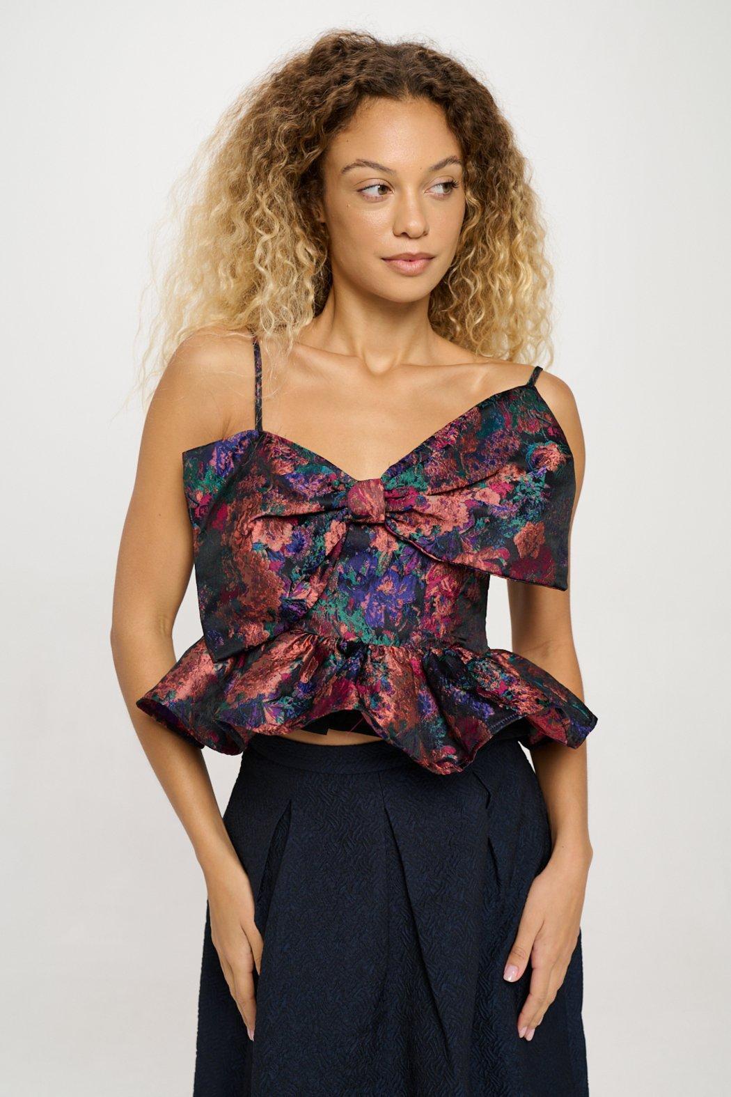 Multi Jacquard Bow Top Product Image