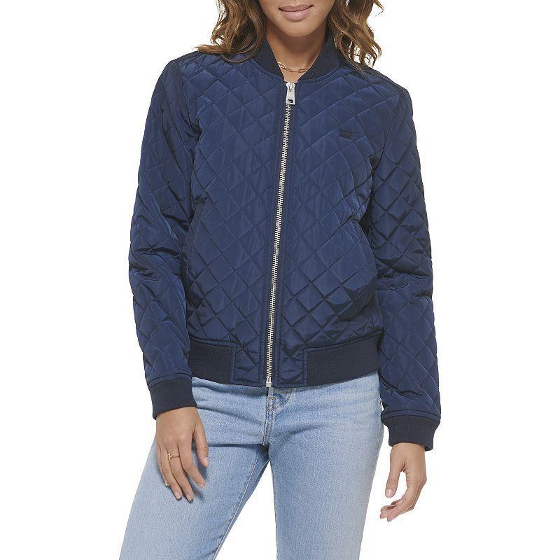 Women's Levi's® Diamond Quilted Bomber Jacket, Size: Large, Green Product Image