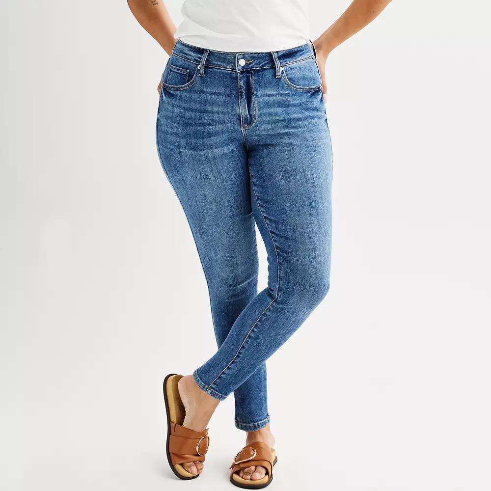 Women's Sonoma Goods For Life® Mid-Rise Curvy Skinny Jeans,  Product Image