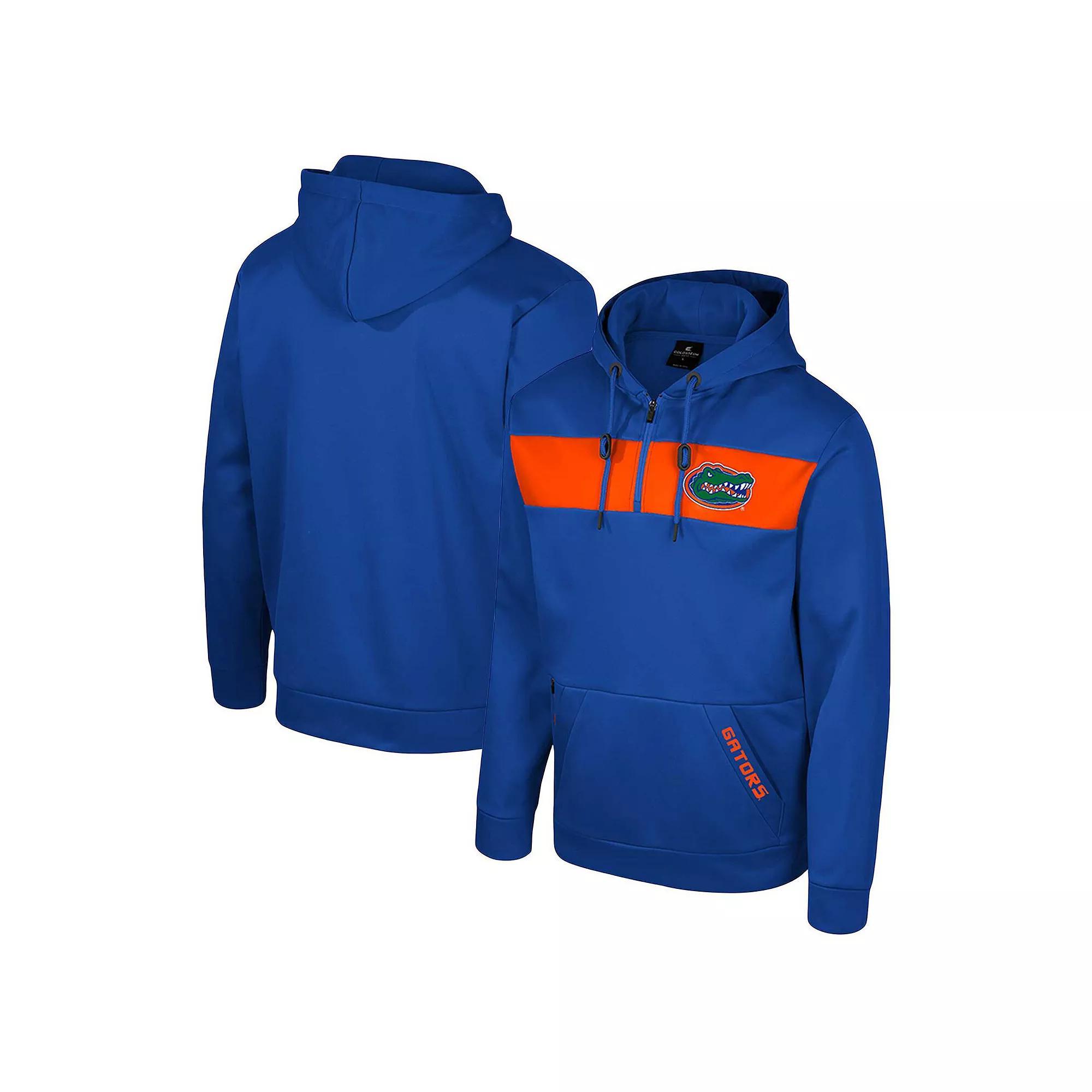 Men's Colosseum  Royal Florida Gators Quarter-Zip Hoodie, Size: 2XL, Blue Product Image