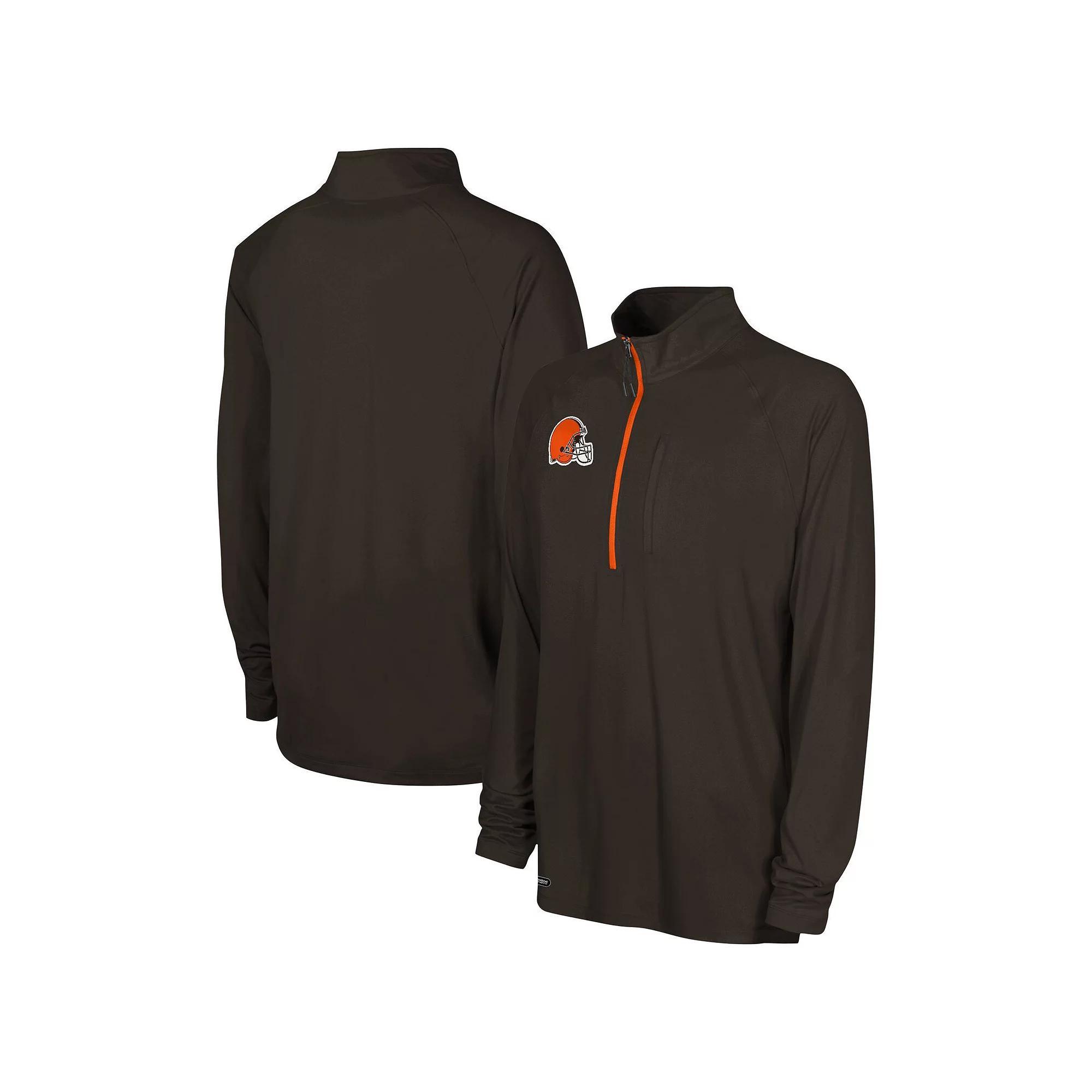 Men's Brown Cleveland Browns Combine Authentic Raglan Quarter-Zip Top,  Product Image
