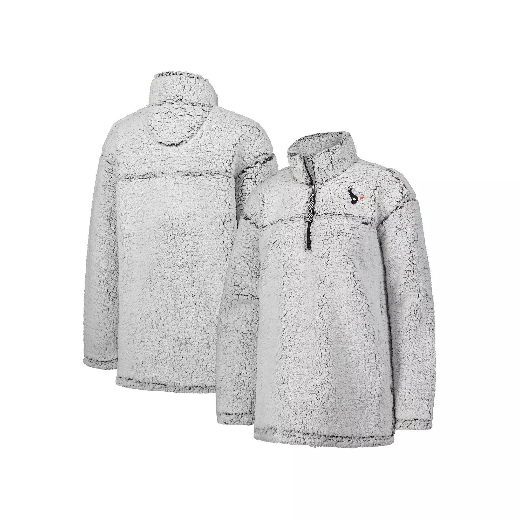 Women's G-III 4Her by Carl Banks Gray Houston Texans Sherpa Quarter-Zip Jacket,  Product Image