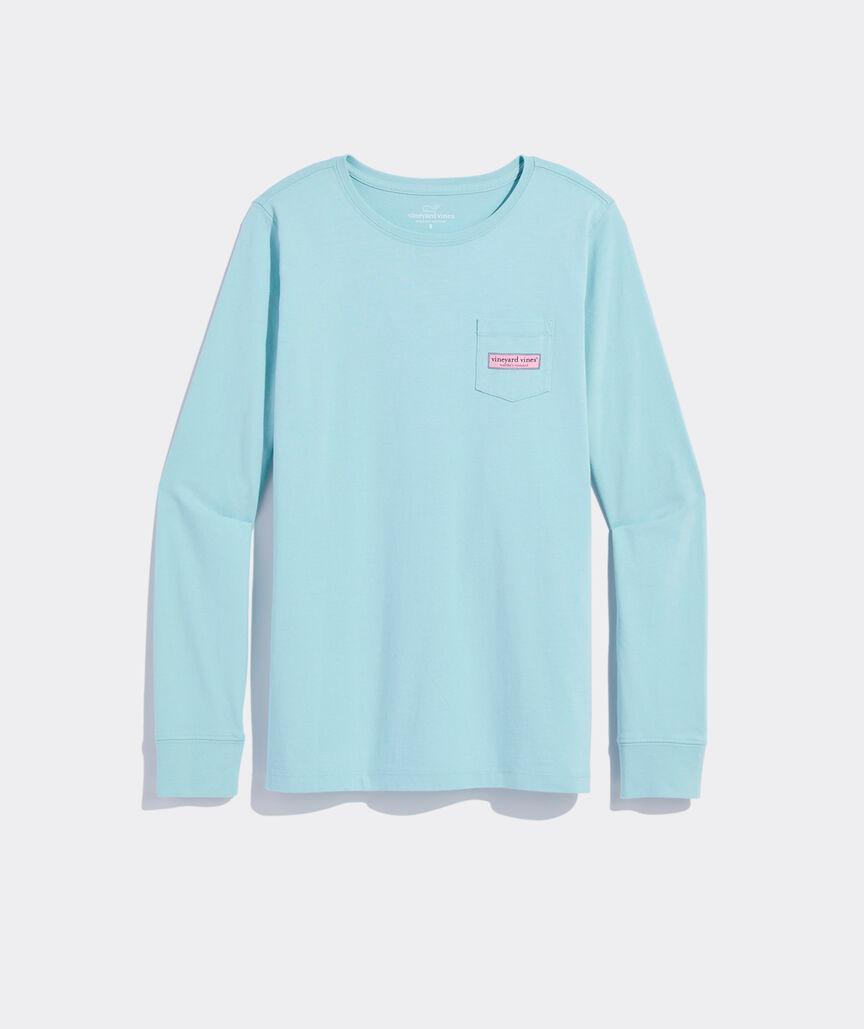 Women's Classic Logo Box Long-Sleeve Pocket Tee Product Image