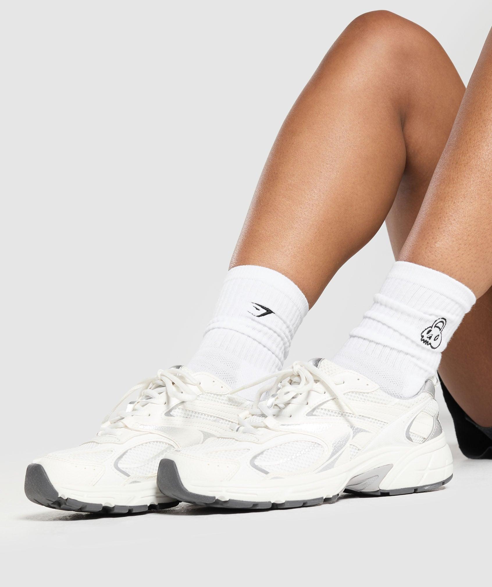 Graphic Kettlebell Crew Sock Single Product Image