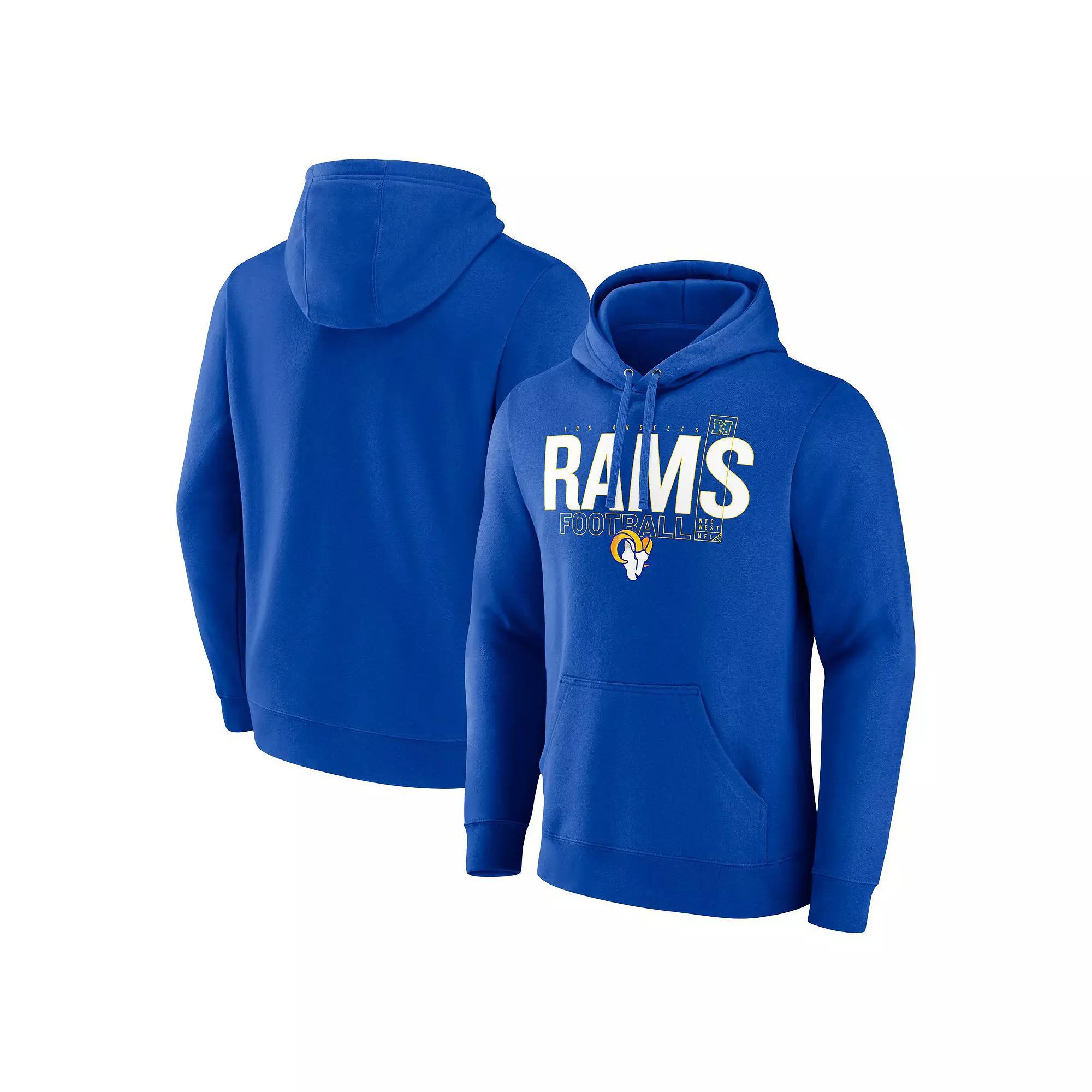 Men's Fanatics Royal Los Angeles Rams Pylon Outline Pullover Hoodie, Size: Large, Blue Product Image