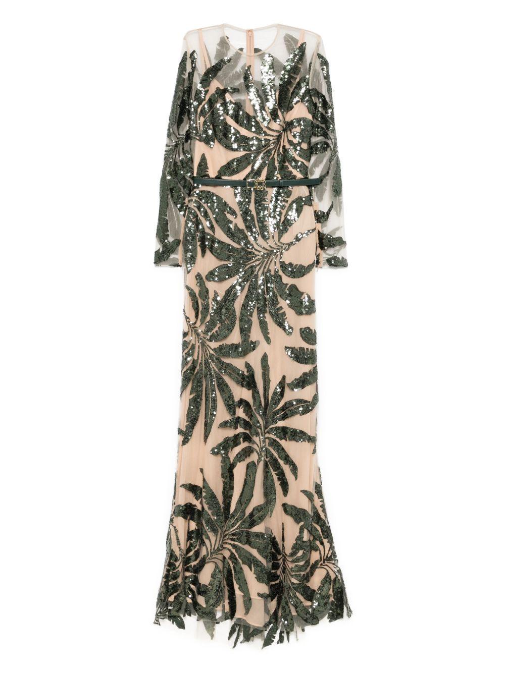 embroidered tulle maxi dress Product Image