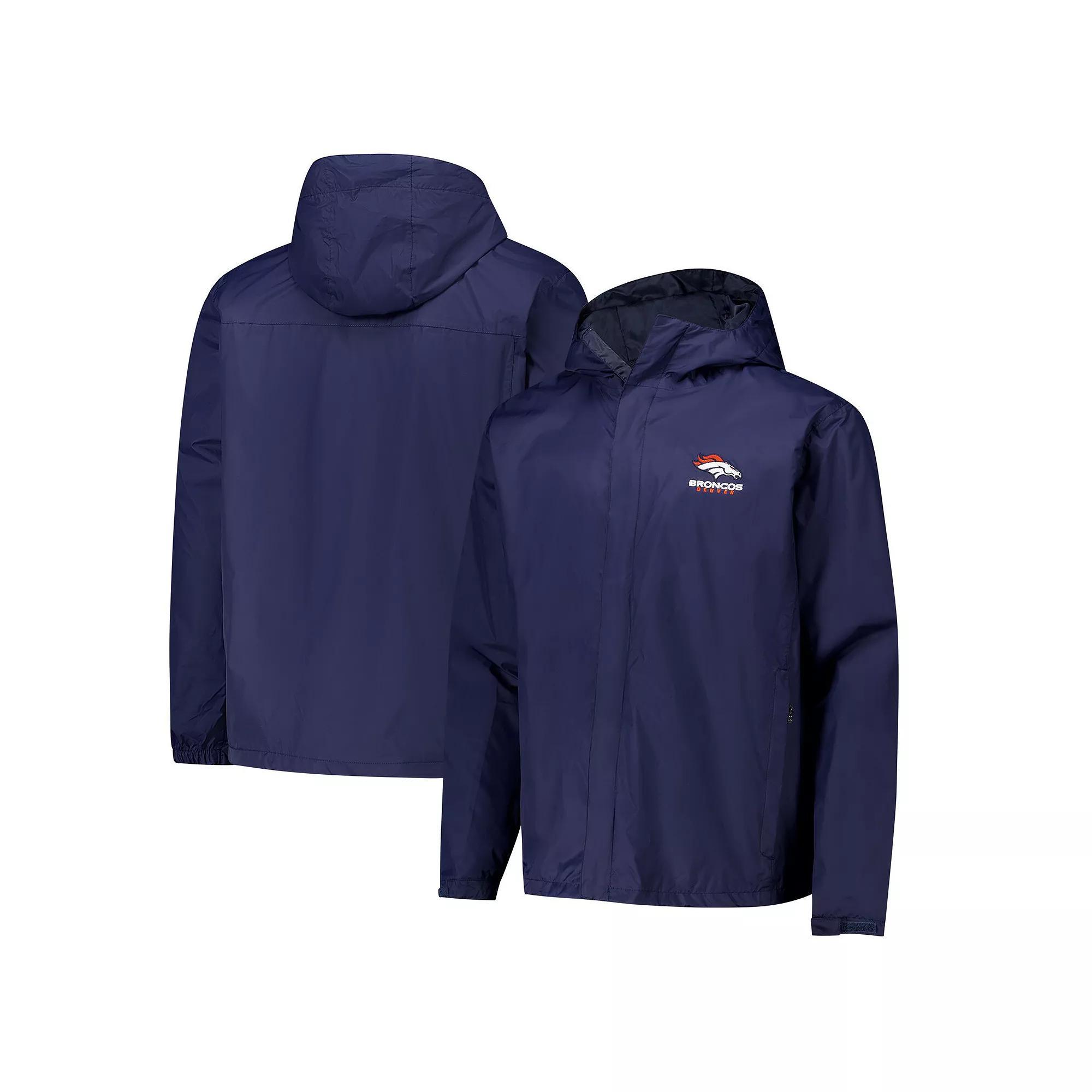 Men's Dunbrooke Navy Denver Broncos Tropic Waterproof Packable Full-Zip Hoodie Jacket,  Product Image