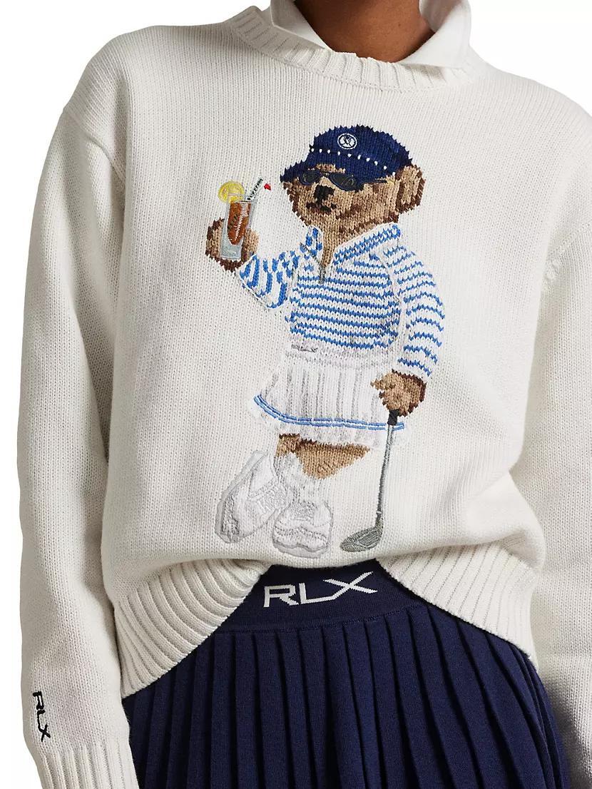 Polo Bear Intarsia-Knit & Hand-Embroidered Sweater Product Image