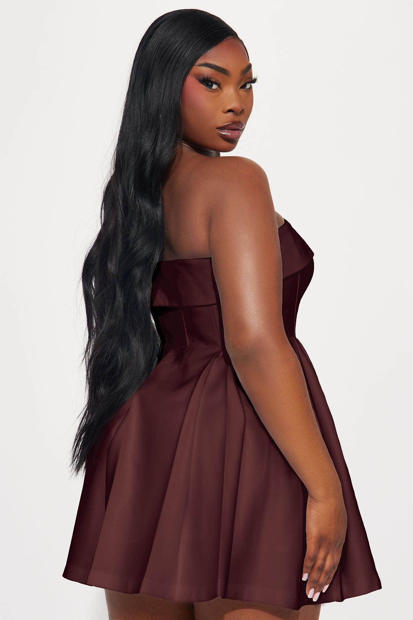 Definitely Darling Mini Dress - Chocolate Product Image