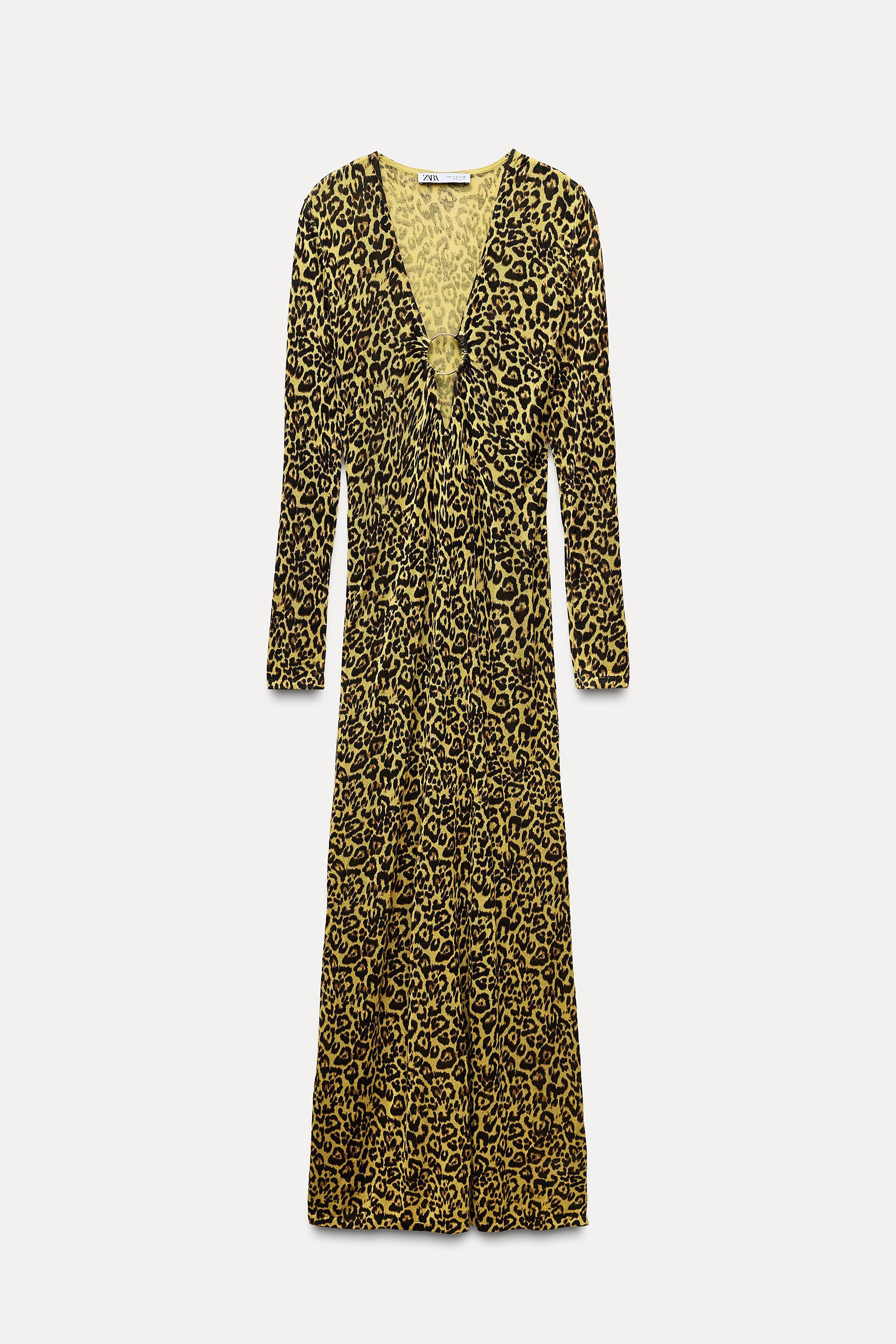 ANIMAL PRINT KNIT DRESS Product Image