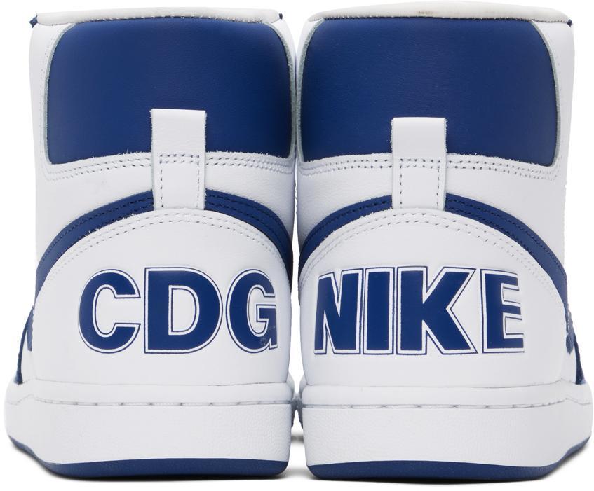 COMME DES GARÇONS HOMME DEUX Terminator High-top Sneakers In Dark Blue Product Image