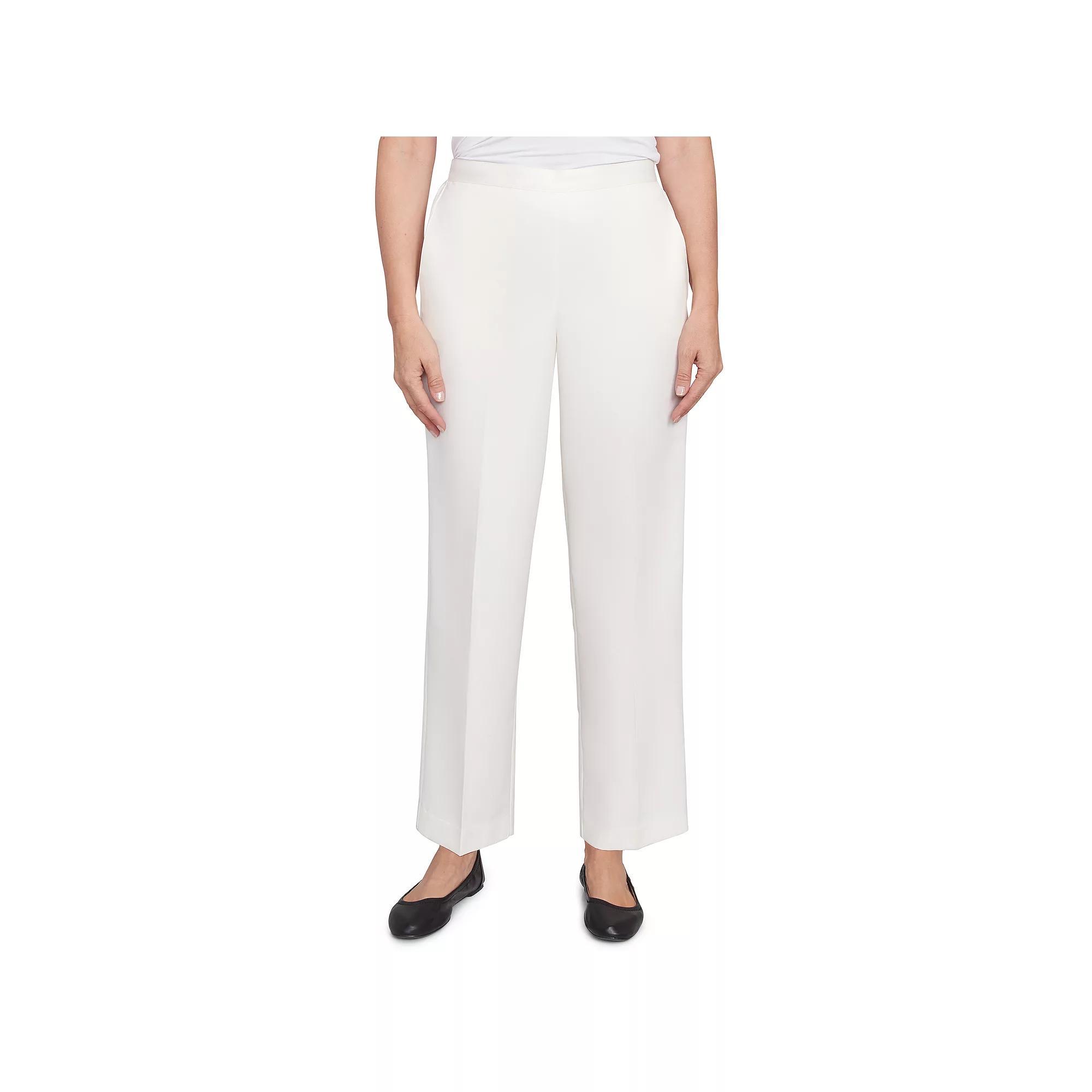 Womens Alfred Dunner Soft Heather Microfiber Short Length Pant Product Image