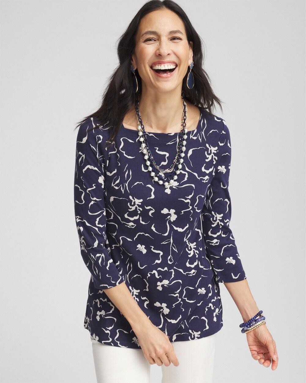 Pima Cotton Square-Neck Tunic Product Image