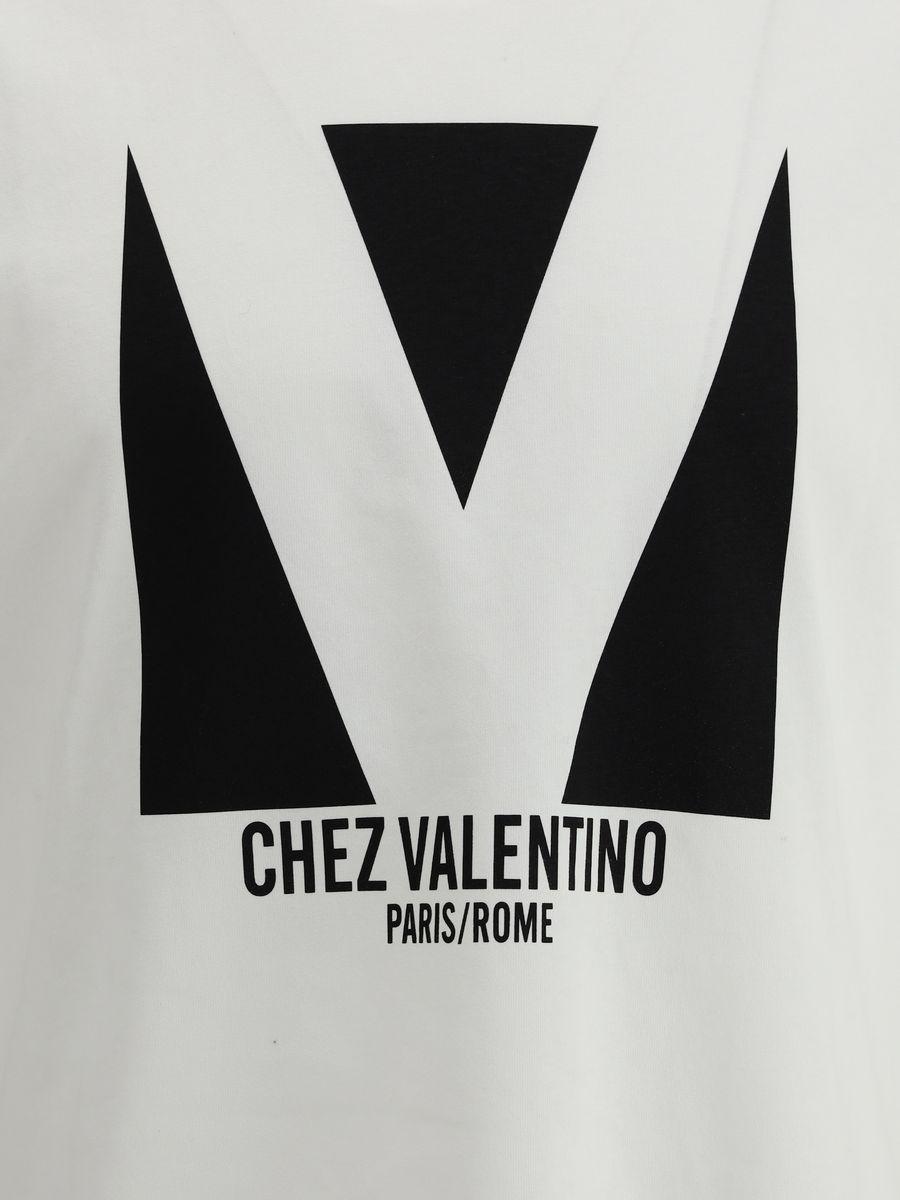 VALENTINO Mens Avorio Logo-print Crew-neck Cotton-jersey T-shirt Product Image