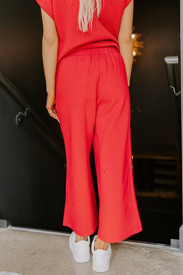 Cue The Cozy High Waist Pants in Wine Product Image