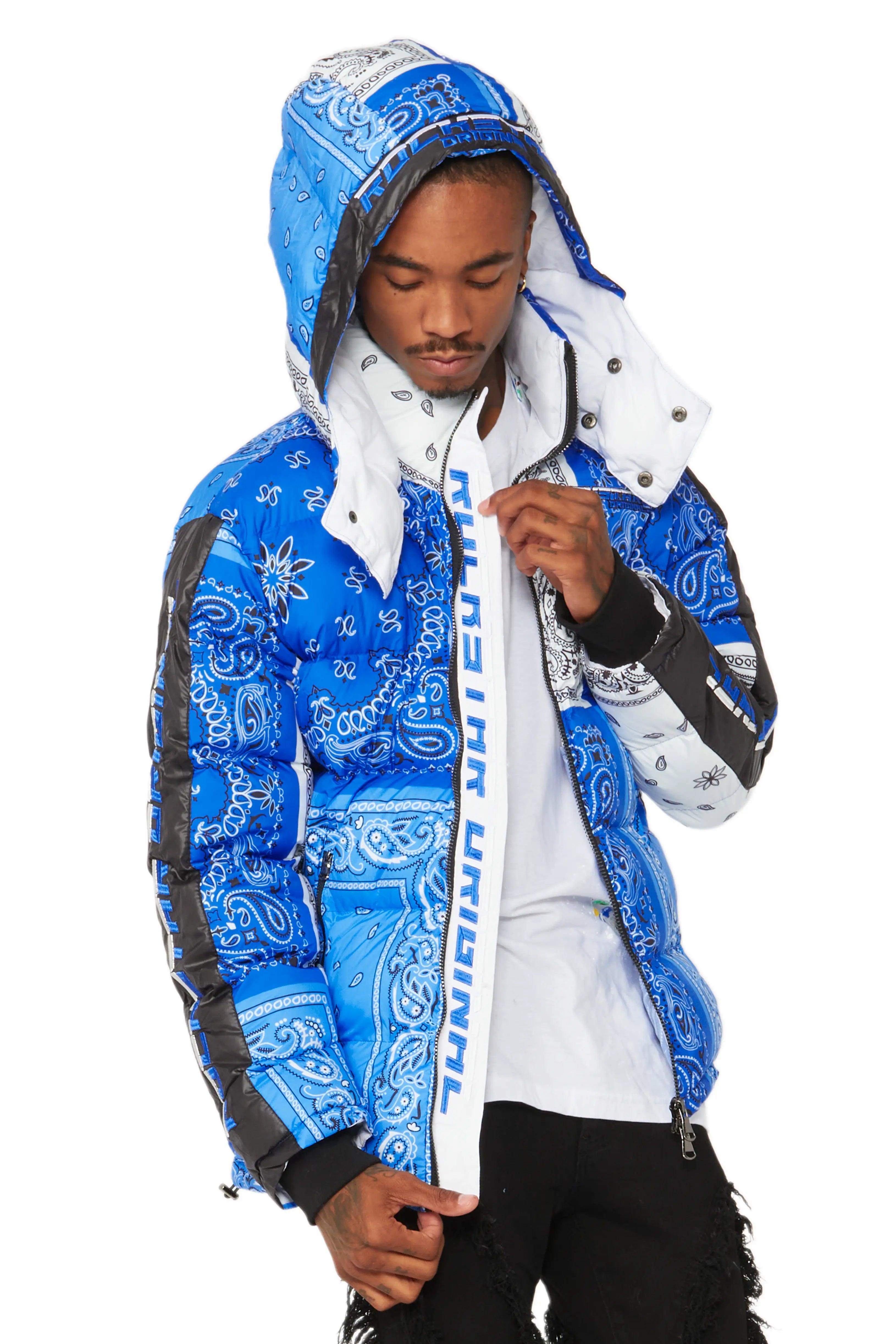 Kyro Puffer Jacket- Blue Male Product Image