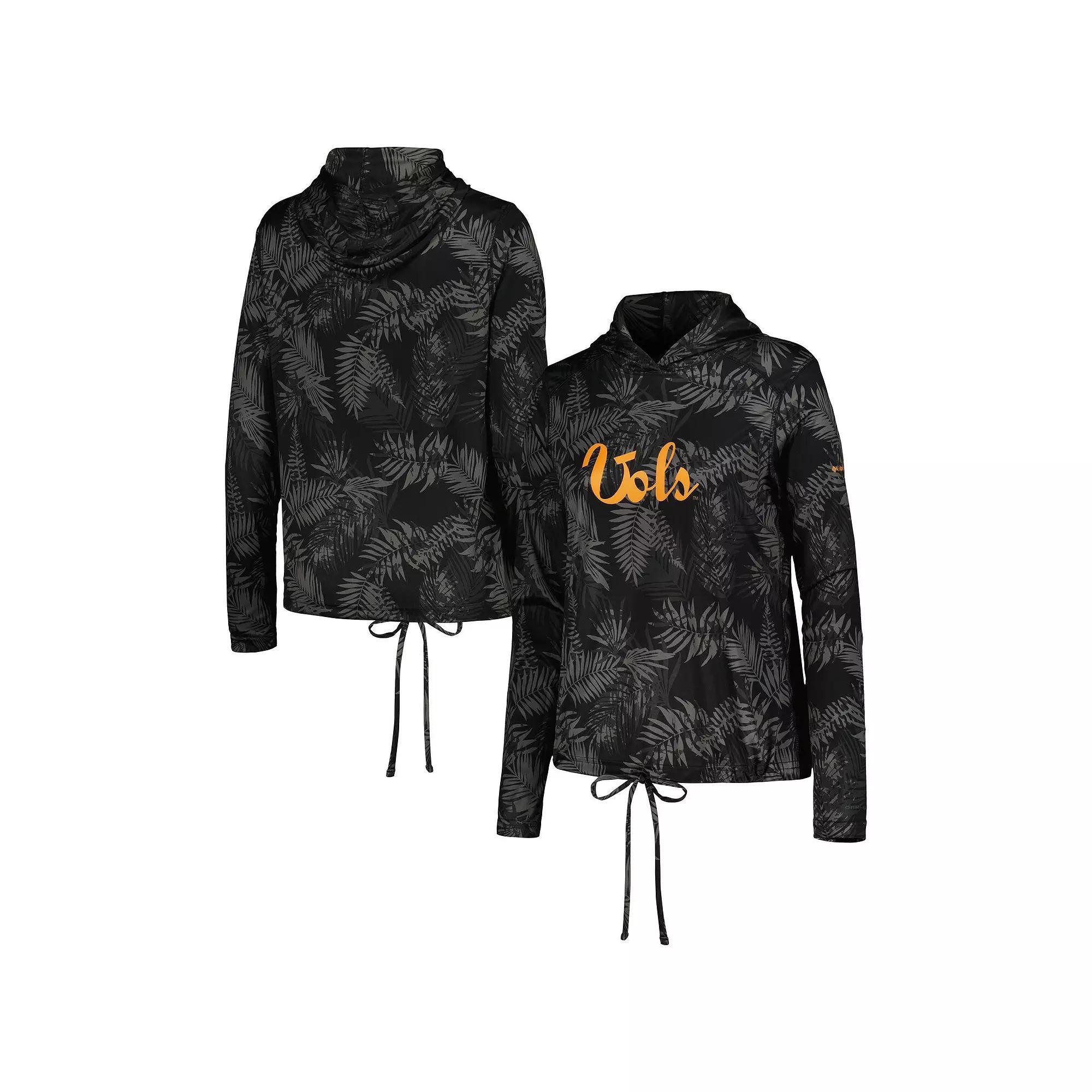 Women's Columbia Gray Tennessee Volunteers Summerdry Printed Long Sleeve Hoodie T-Shirt,  Product Image