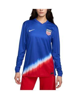 Women's Blue USMNT 2024 Away Replica Long Sleeve Jersey Product Image