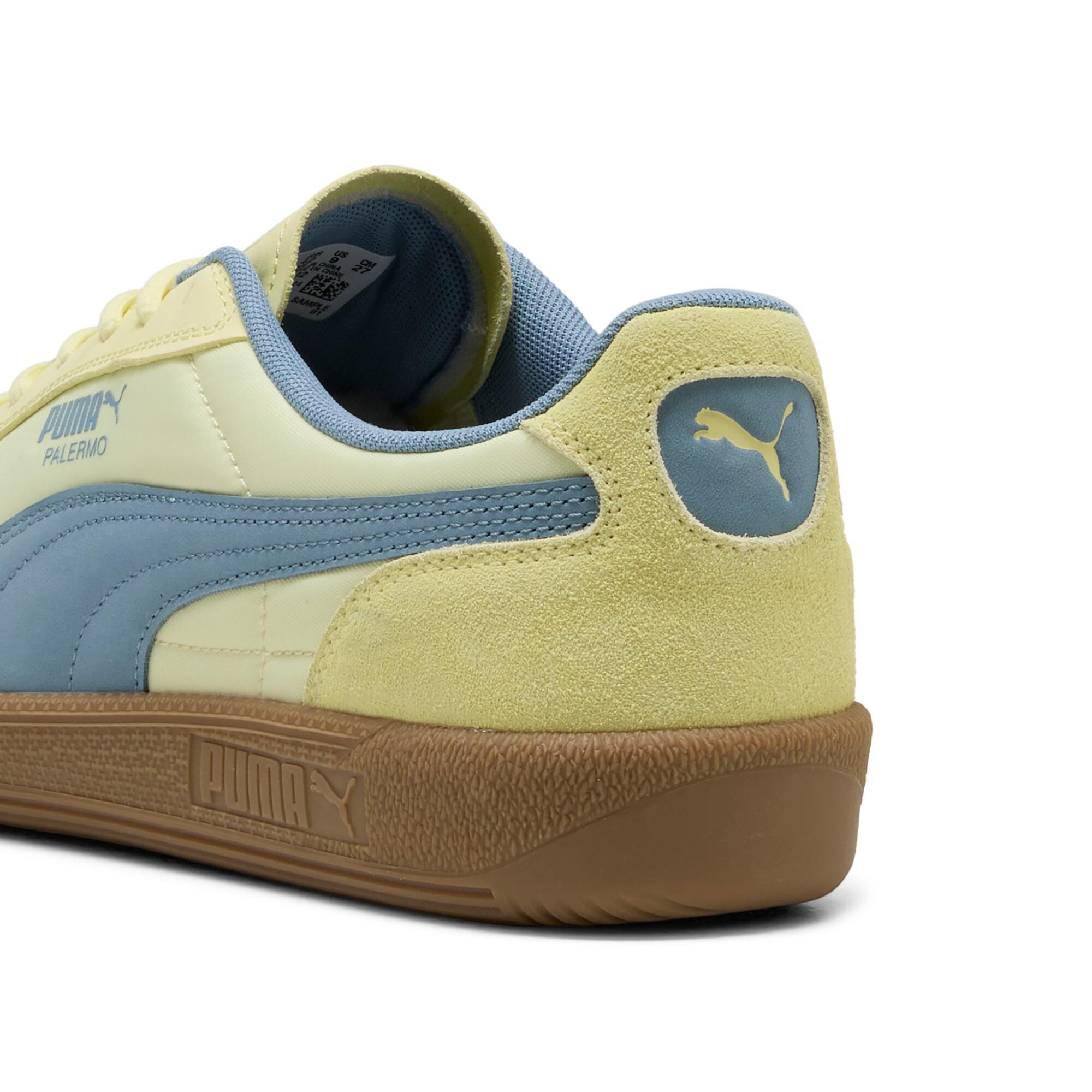PUMA Palermo Pop Unisex Shoes in Gold Moon/Cool Blue Product Image