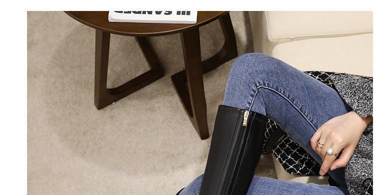 Plain Chunky Heel Tall Boots Product Image