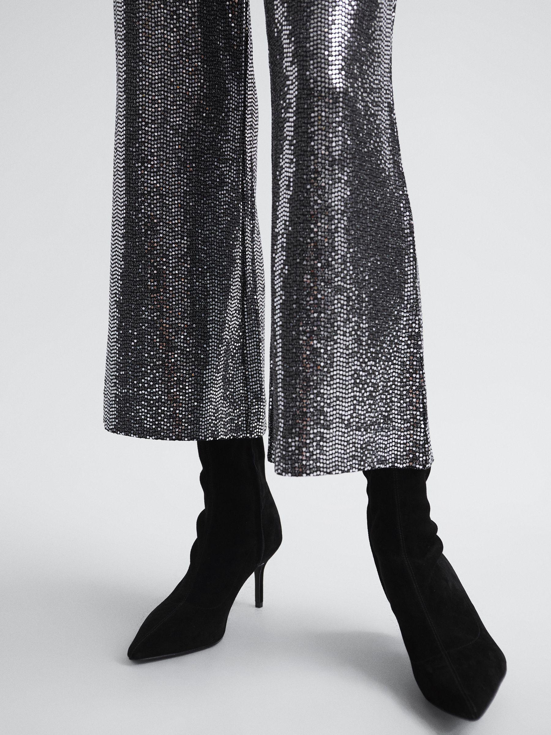 Sequin Occasion Trousers in Silver Product Image