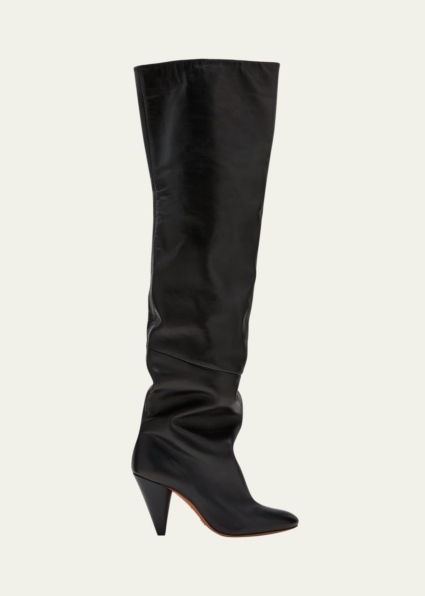 Womens Cone 85MM Leather Over-the-Knee Boots Product Image