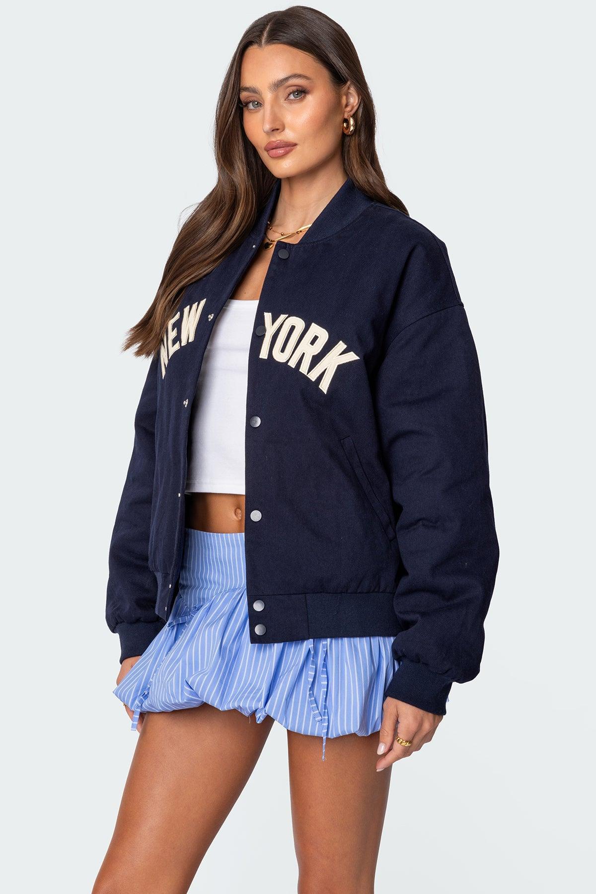 Big Apple Oversized Bomber Jacket Product Image