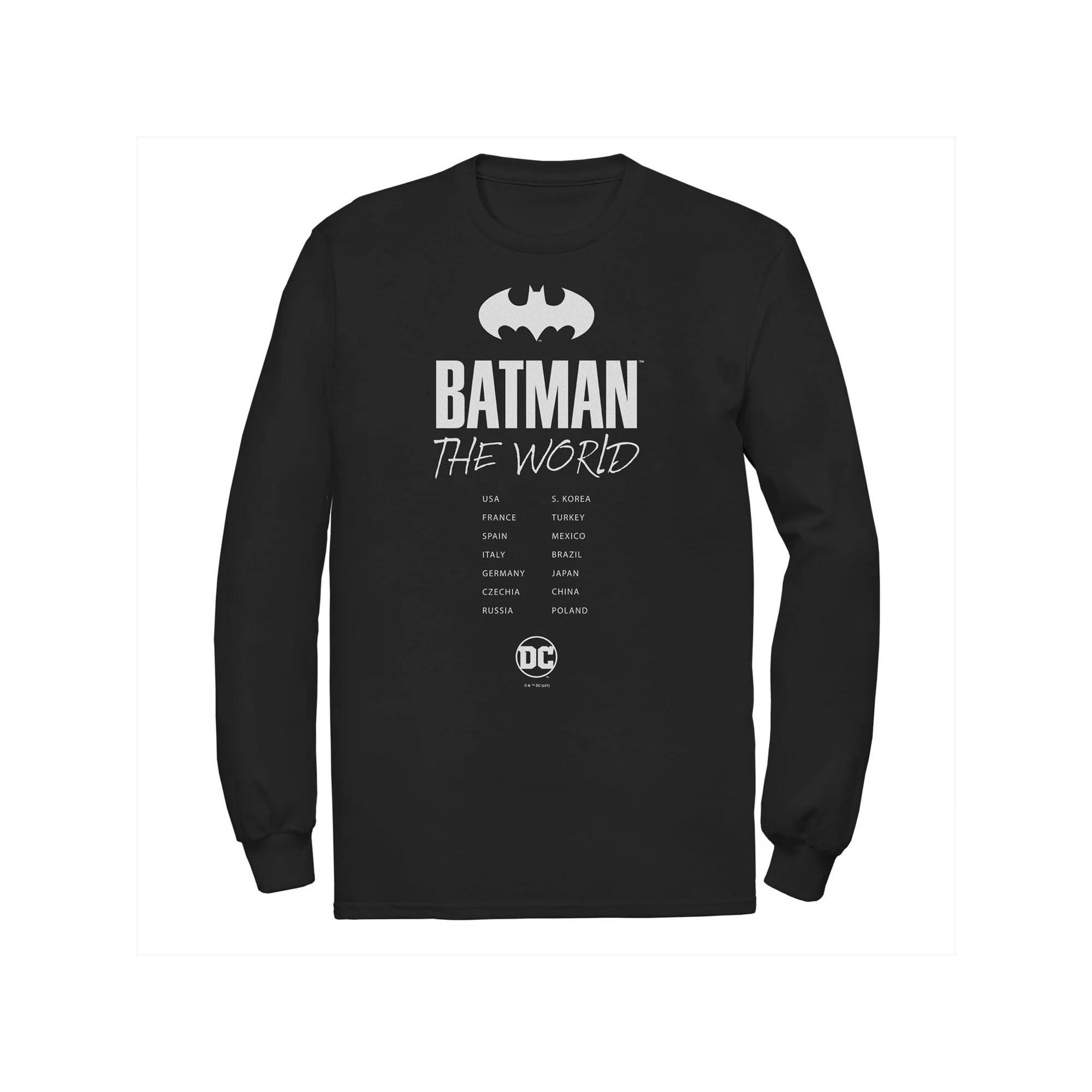 Big & Tall DC Comics Batman: The World White Bat Logo Stamp Tee, Men's,  Product Image