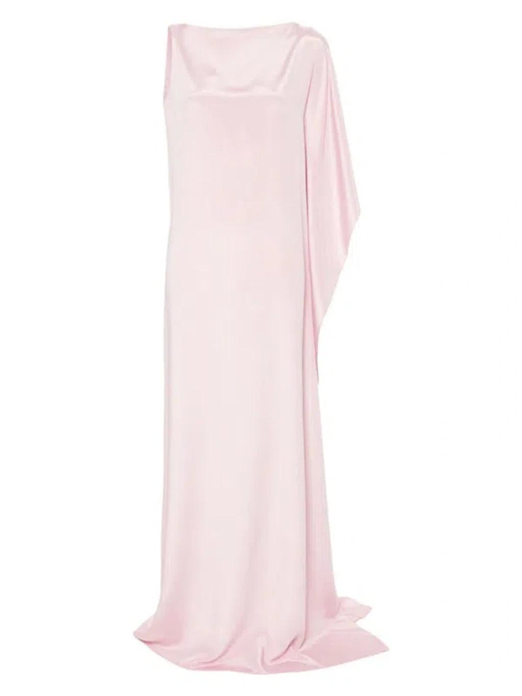 Silk Long Dress In Pink Product Image