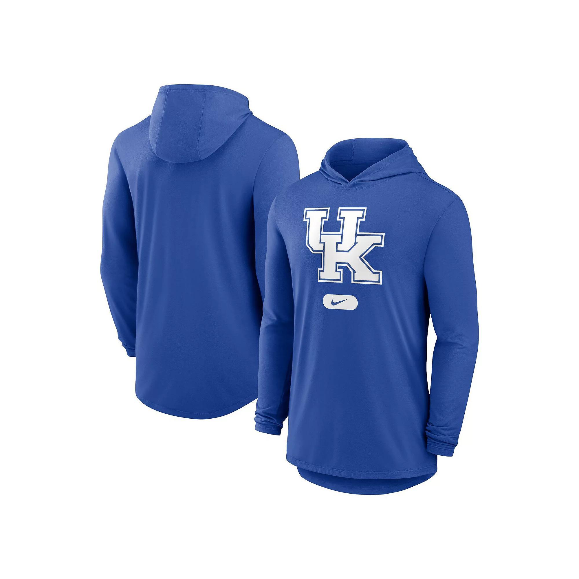 Men's Nike Royal Kentucky Wildcats Lightweight Performance Long Sleeve Hoodie T-Shirt, Size: 2XL, Blue Product Image