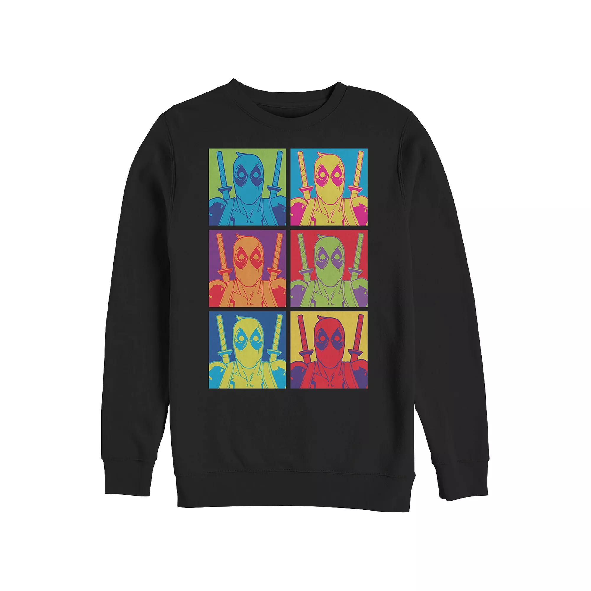 Big & Tall Marvel Deadpool Pop Art Selfies Graphic Fleece, Men's, Size: 3XL Tall, Black Product Image