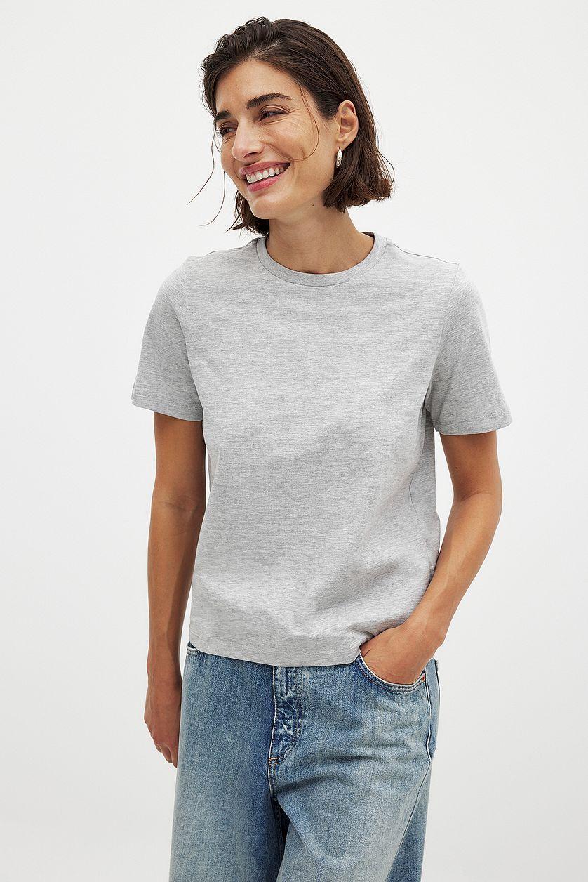 Round Neck Cotton T-Shirt Product Image