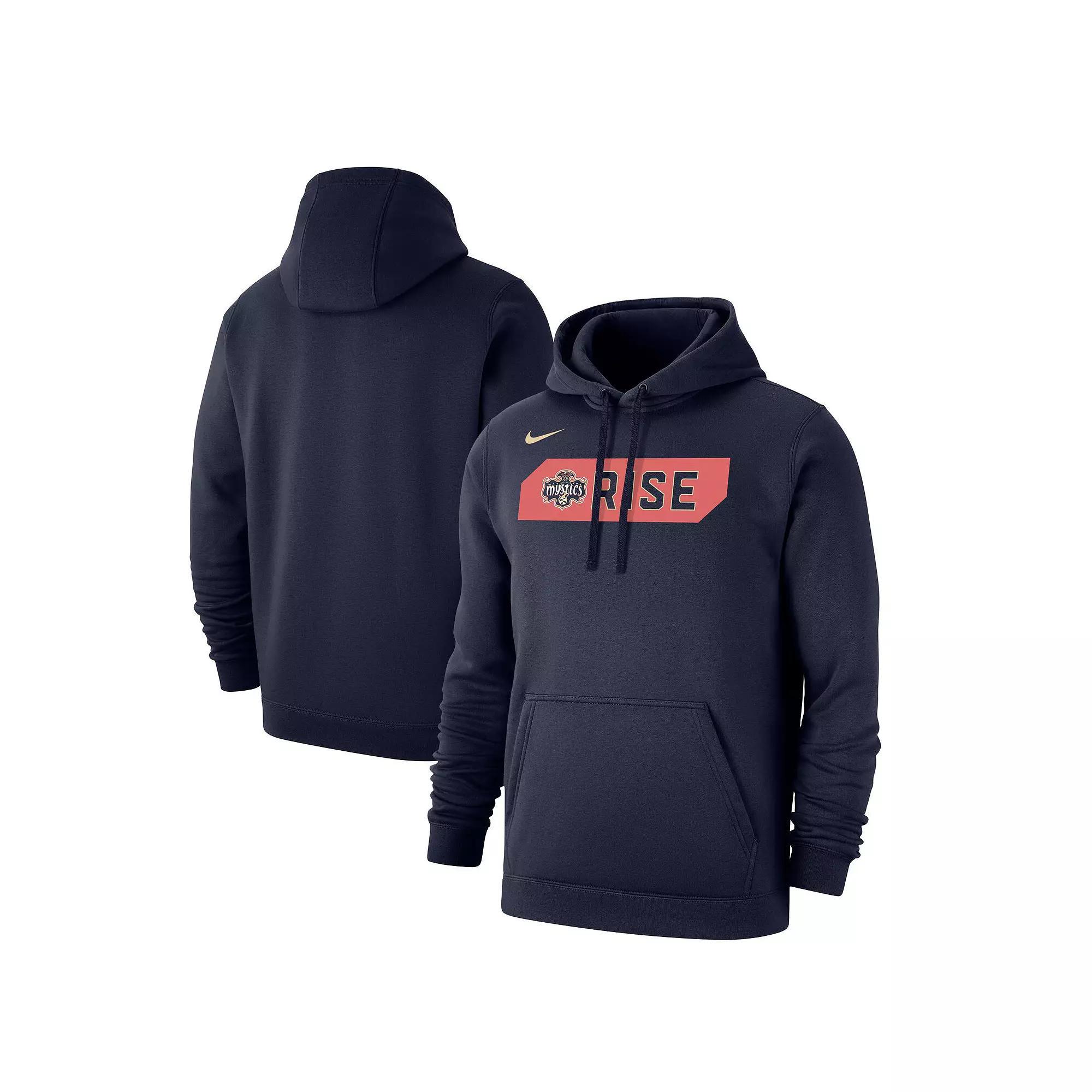 Men's Nike Navy Washington Mystics Rebel Edition Club Fleece Pullover Hoodie, Size: XL, Wsm Blue Product Image