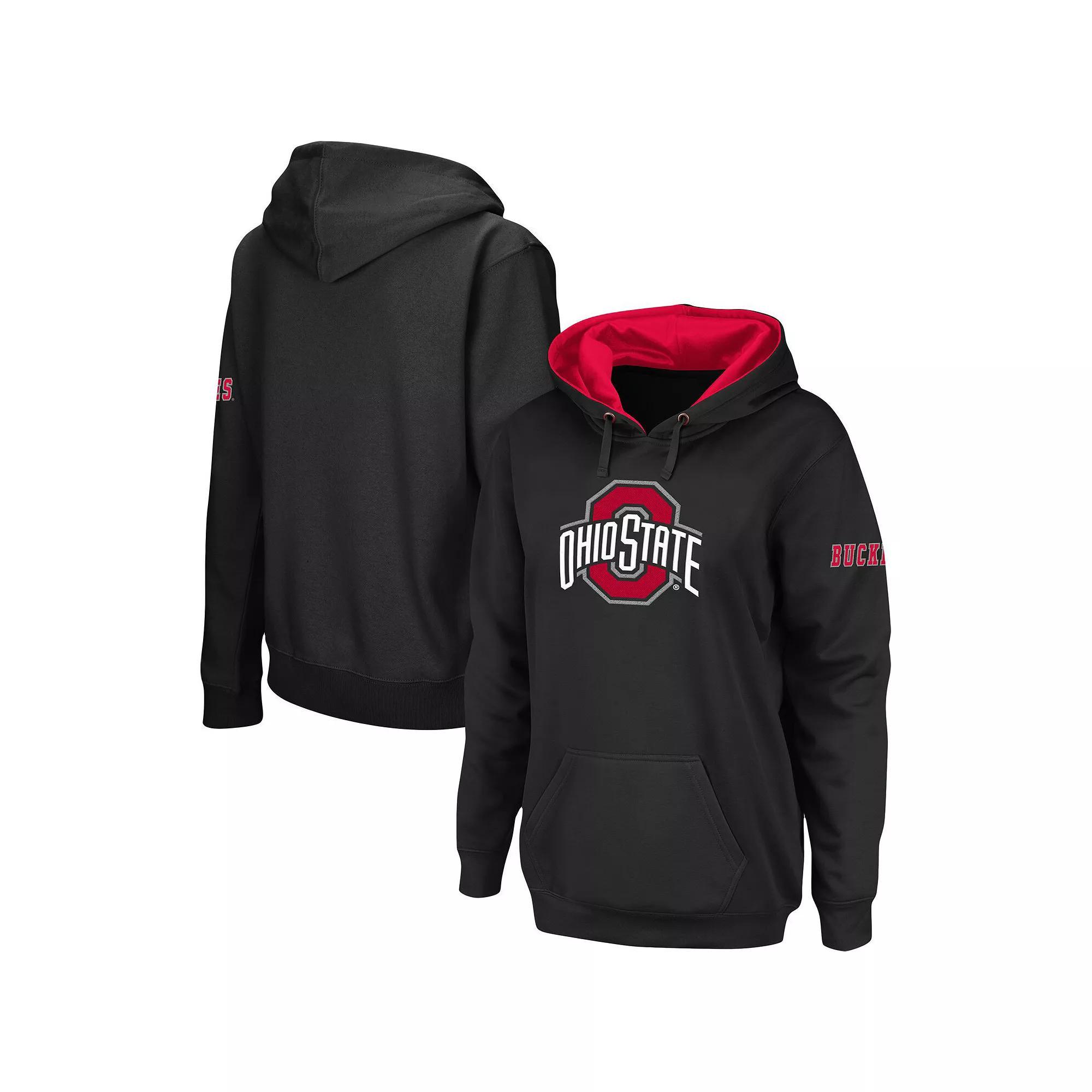 Women's Black Ohio State Buckeyes Big Logo Pullover Hoodie,  Product Image