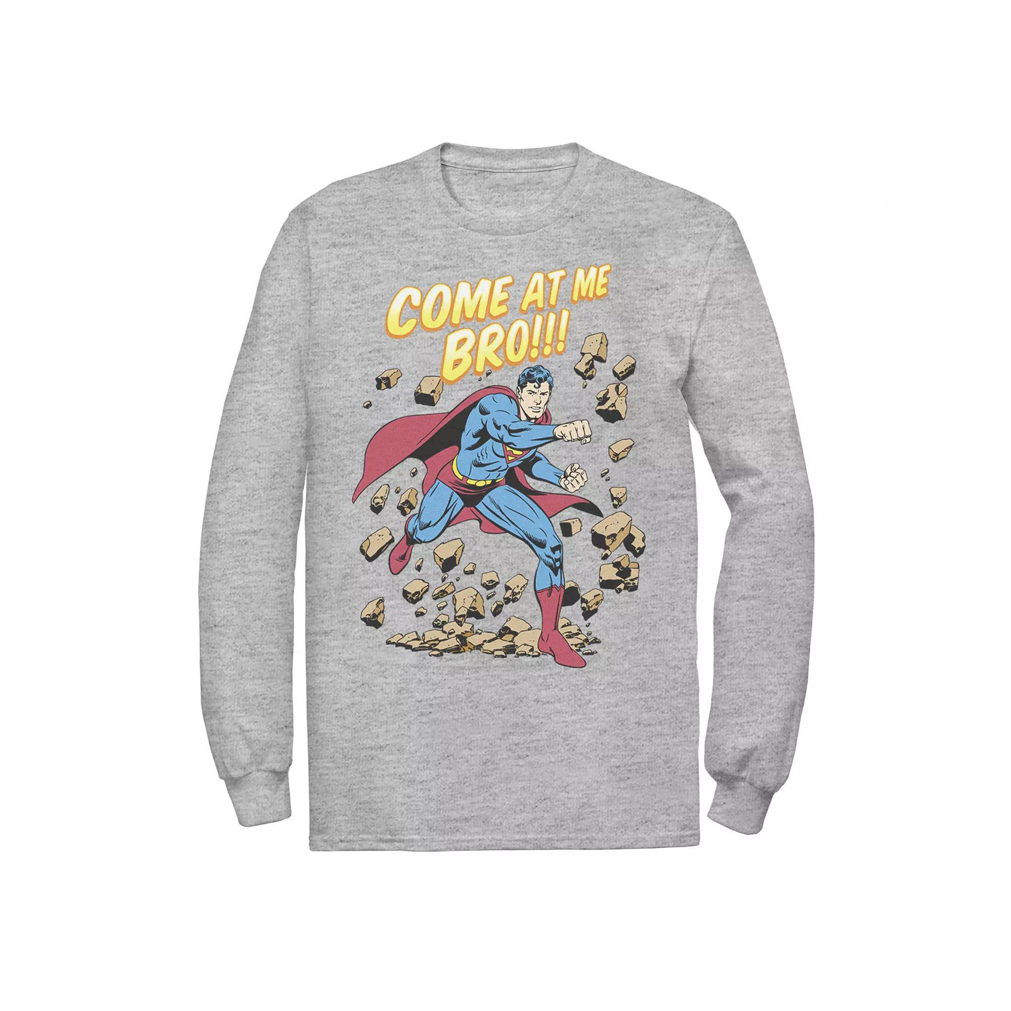 Men's DC Comics Superman Come At Me Bro Text Poster Tee,  Product Image