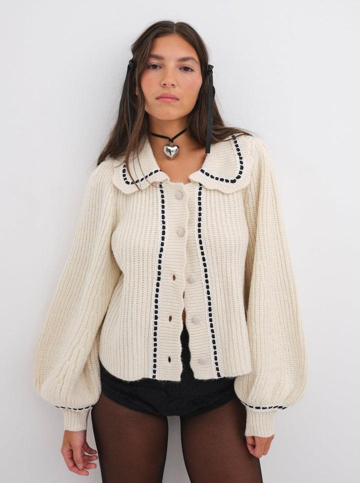 Jade Cardigan — Ivory Product Image