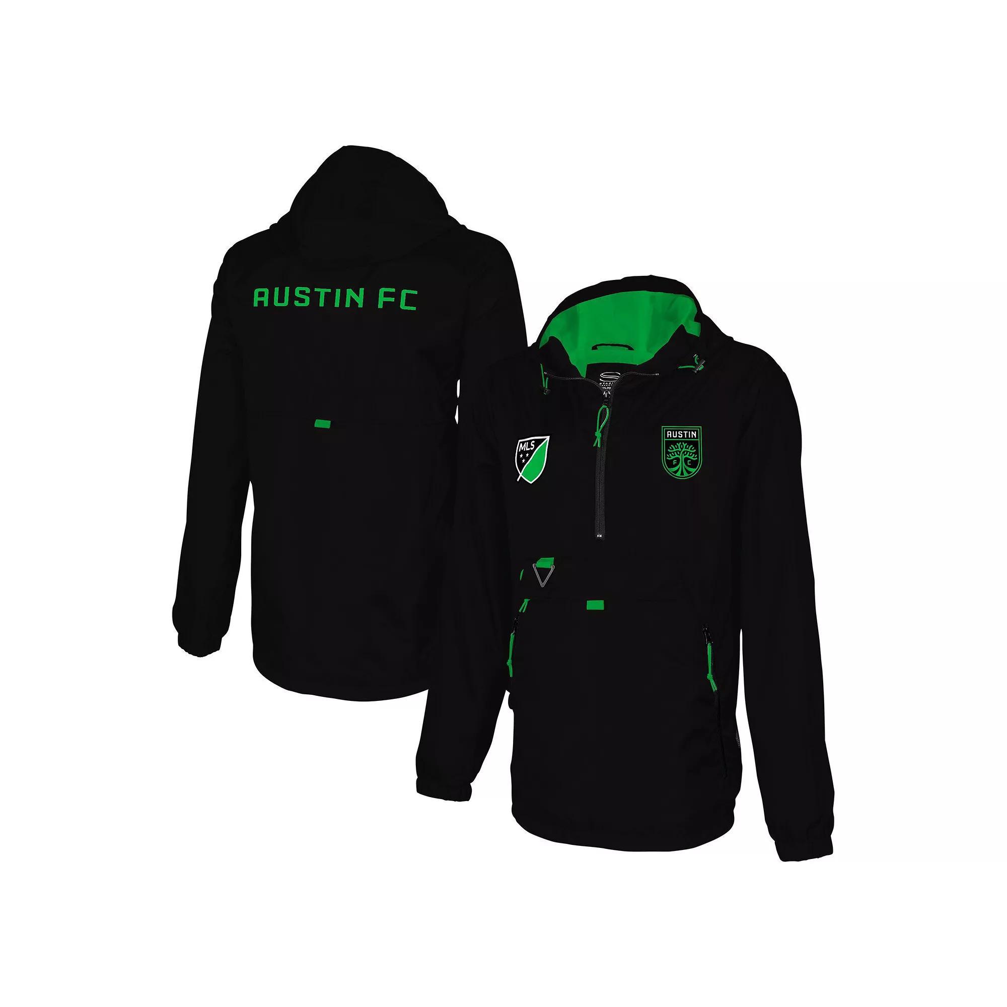 Men's Stadium Essentials Black Austin FC Compete Quarter-Zip Hoodie Jacket, Size: Large, Afc Black Product Image
