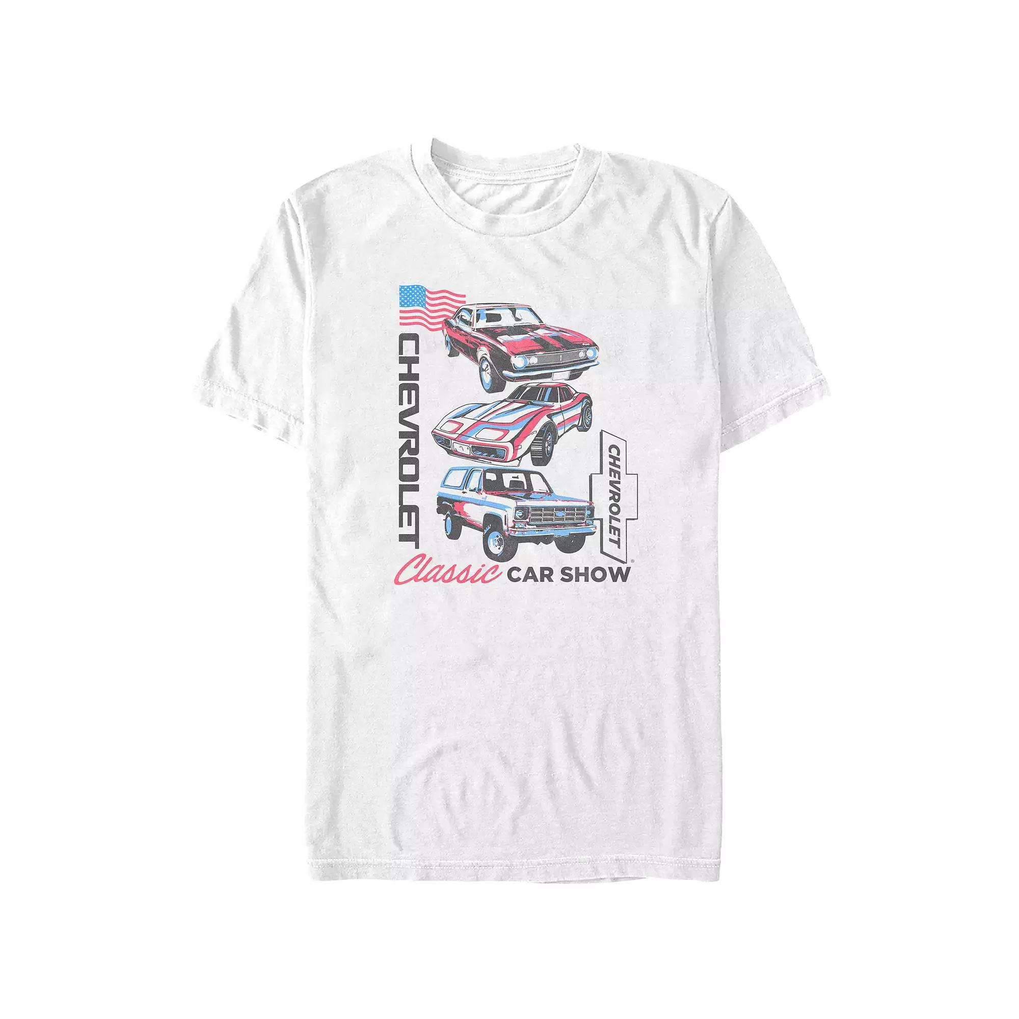 Big & Tall Chevrolet Classic Car Show Graphic Tee, Men's, Size: 4XB, White Product Image