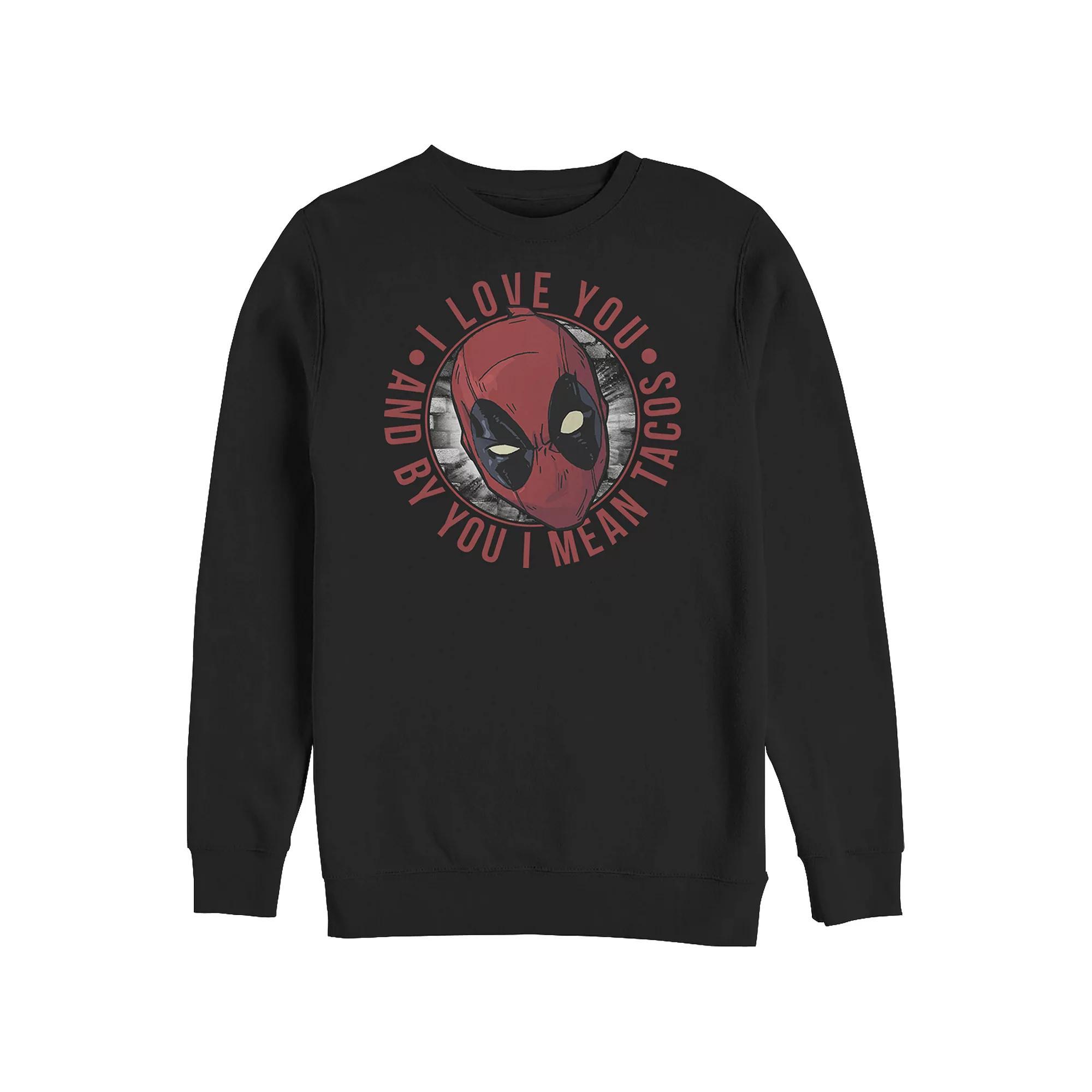 Big & Tall Marvel Deadpool I Love Tacos Graphic Fleece, Men's,  Product Image