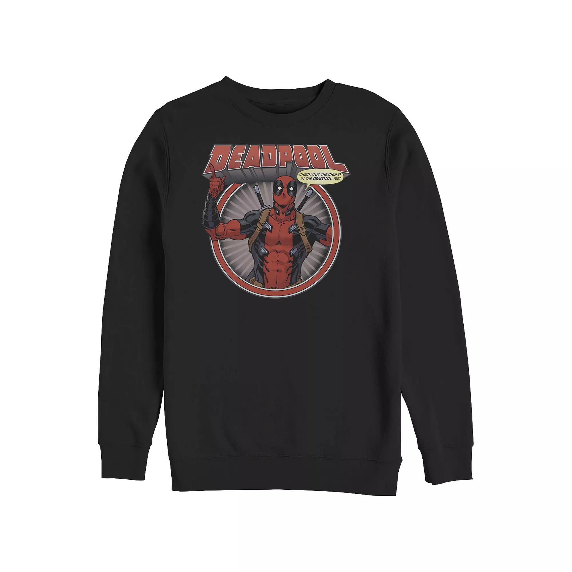 Big & Tall Marvel Deadpool Check Out The Chump In The Deadpool Graphic Fleece, Men's, Size: Large Tall, Black Product Image