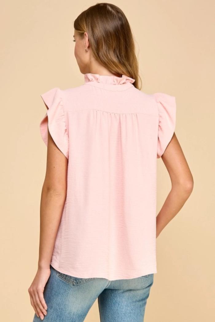 Ruffled Sleeve Top Product Image