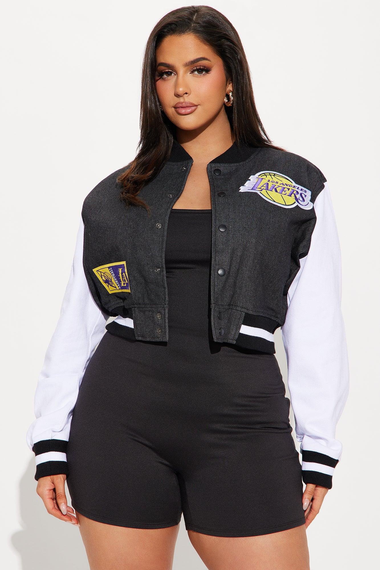 Lakers Home Game Jacket - Black Wash Product Image