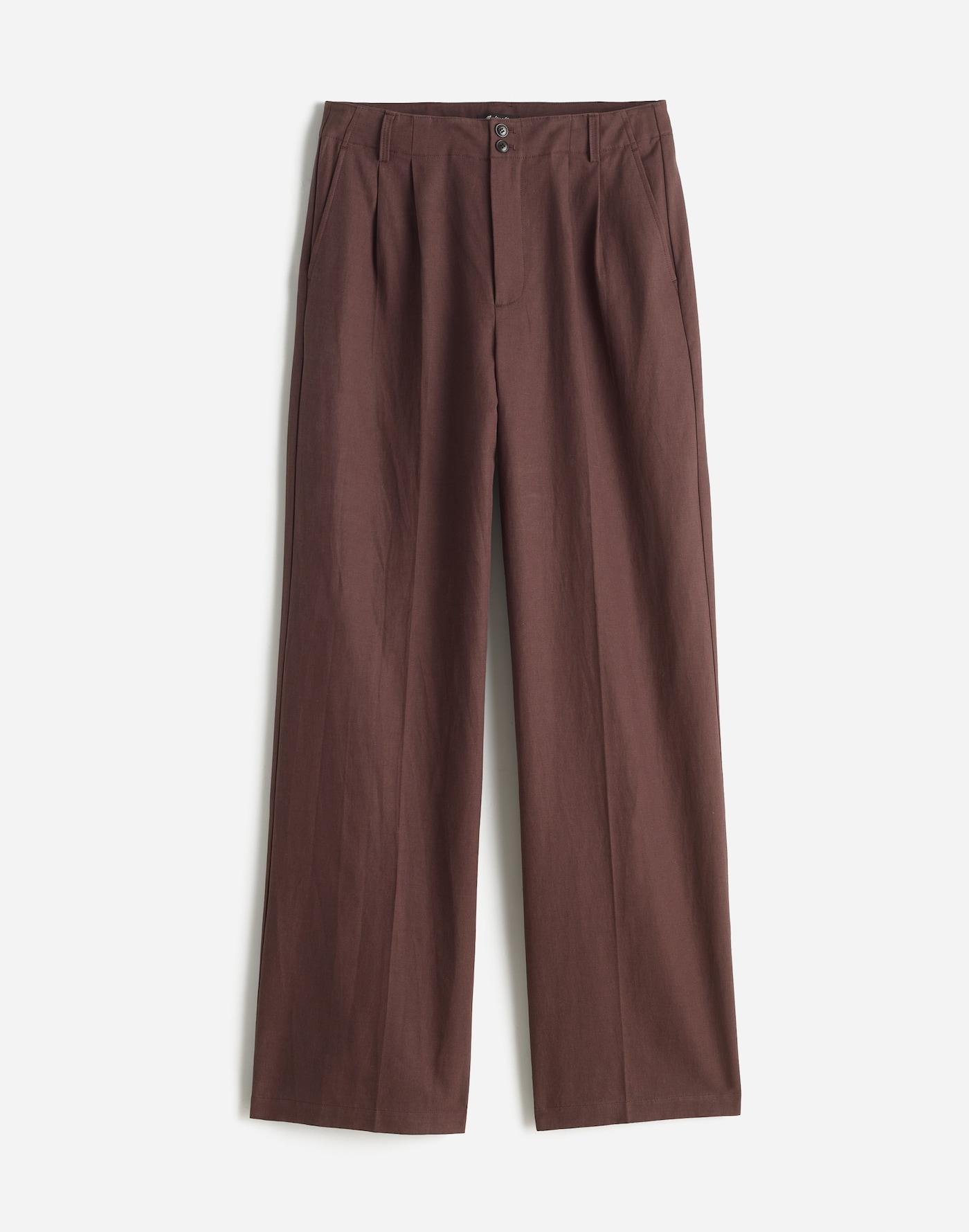 The Petite Harlow Wide-Leg Pant in Drapey Twill Product Image