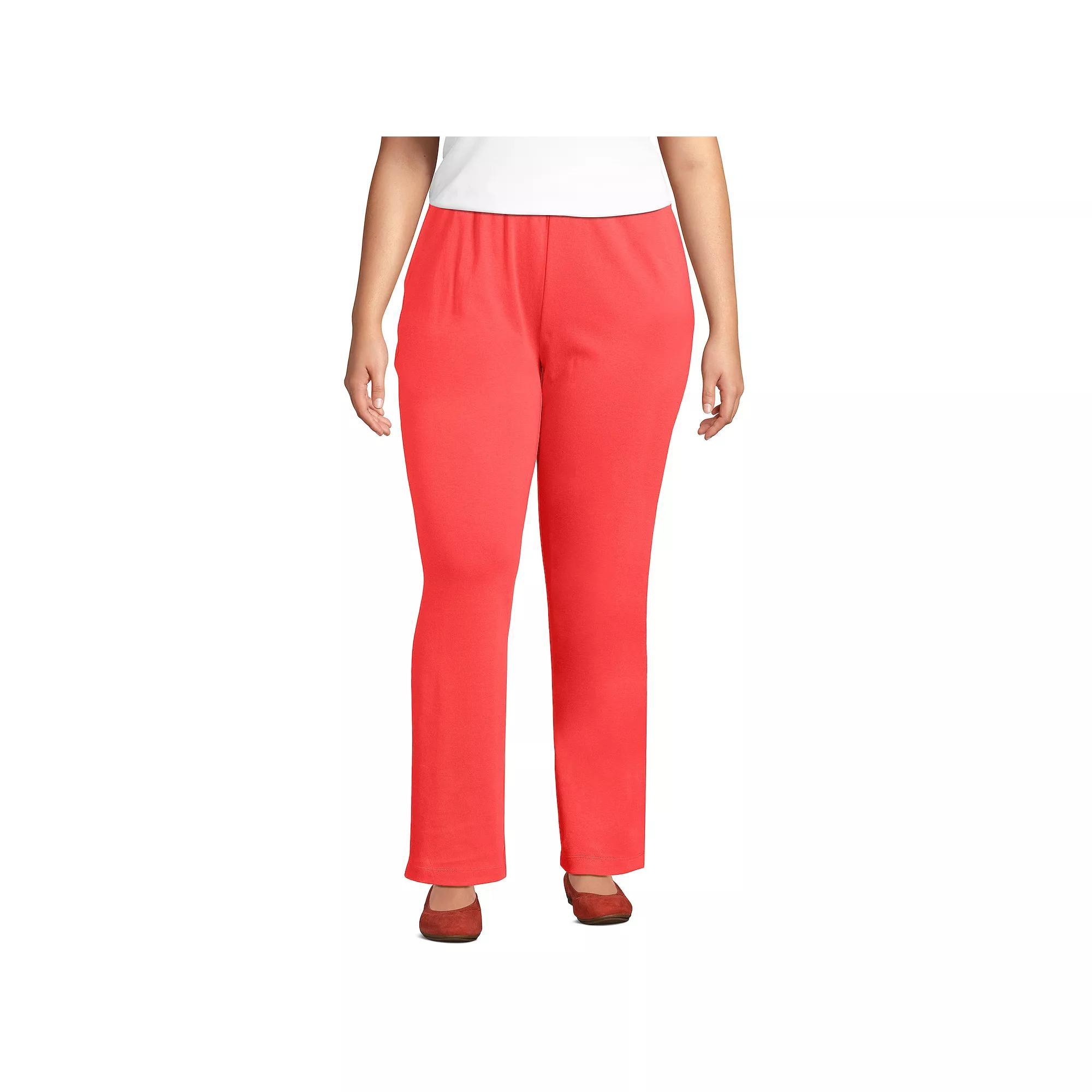 Plus Size Lands' End Sport Knit High-Waist Pull-On Pants, Women's, Size: 3XL, Dark Grey Product Image