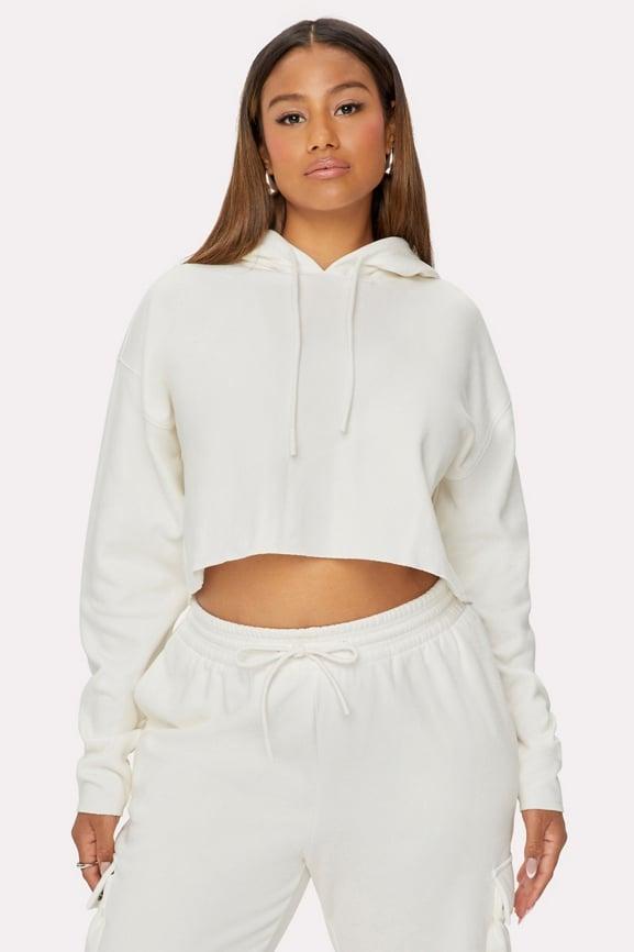 Cozy Fleece Everyday Cropped Hoodie Product Image