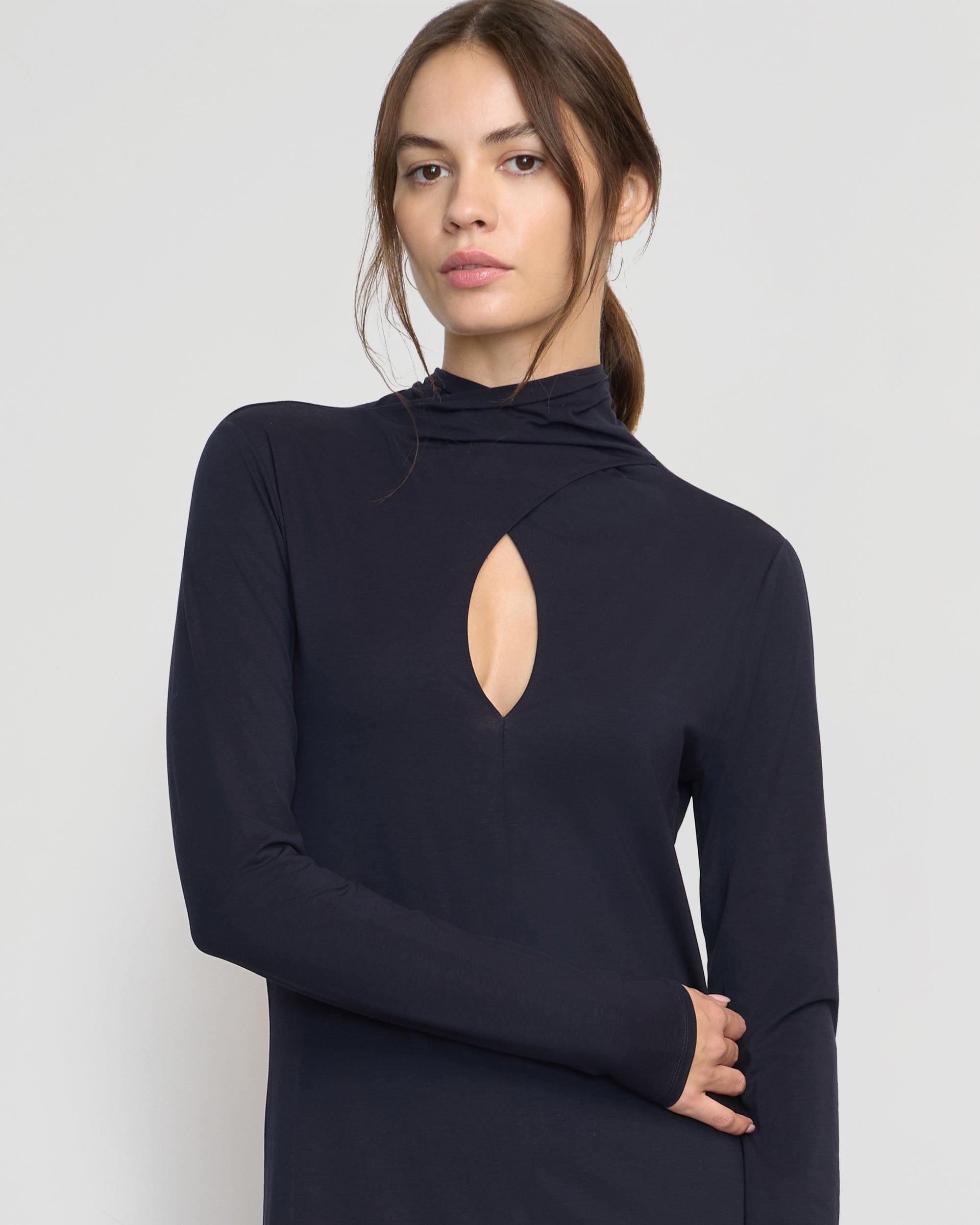 Helena Scarf-Neck Jersey Dress Product Image